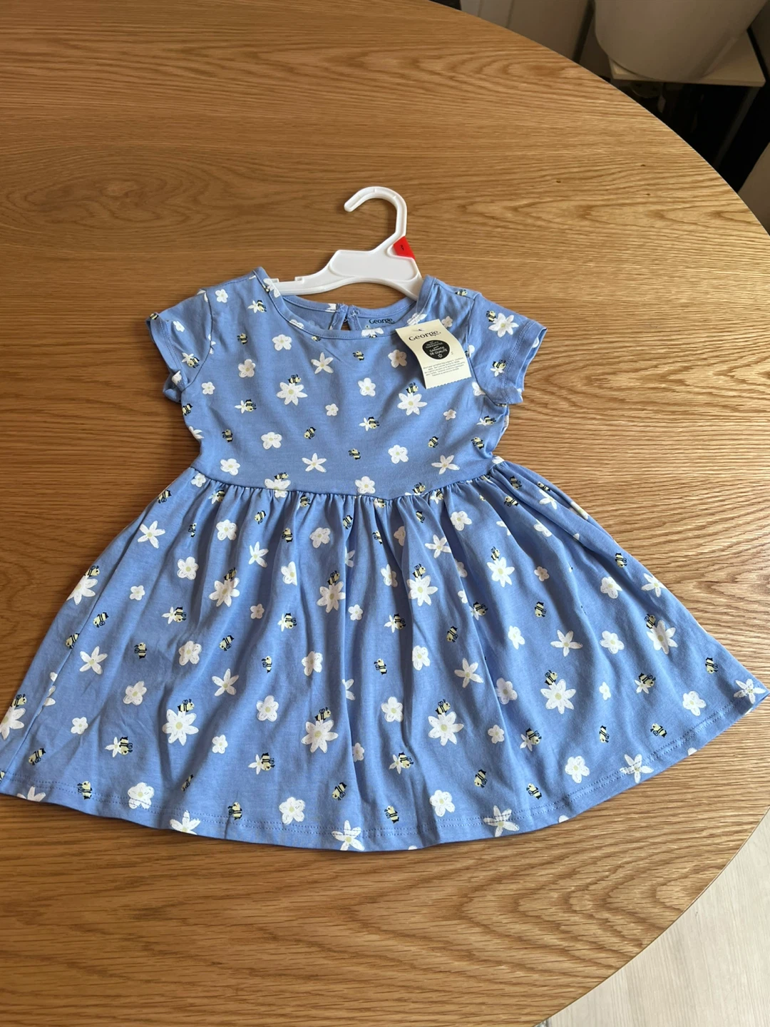 George brand blue dress with bees and flowers - photo 3