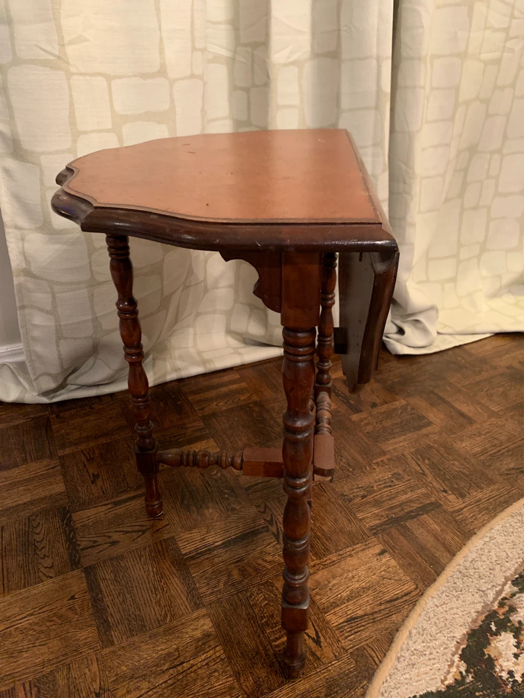 Wooden Drop Leaf Side Table - photo 2