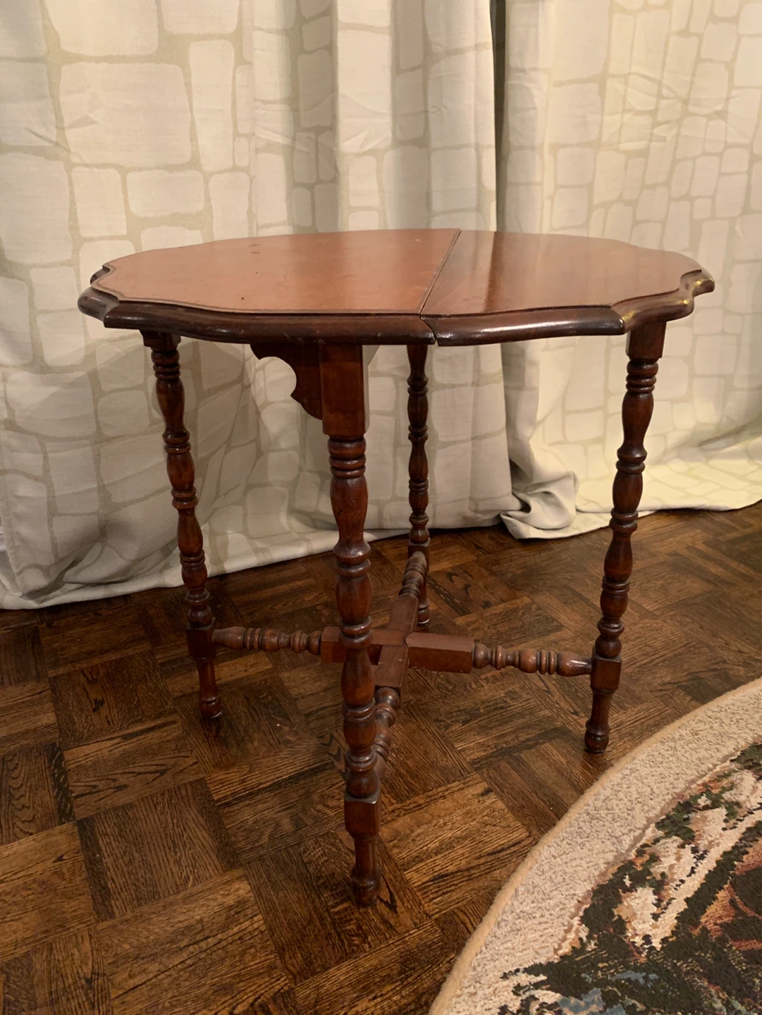 Wooden Drop Leaf Side Table - photo 3