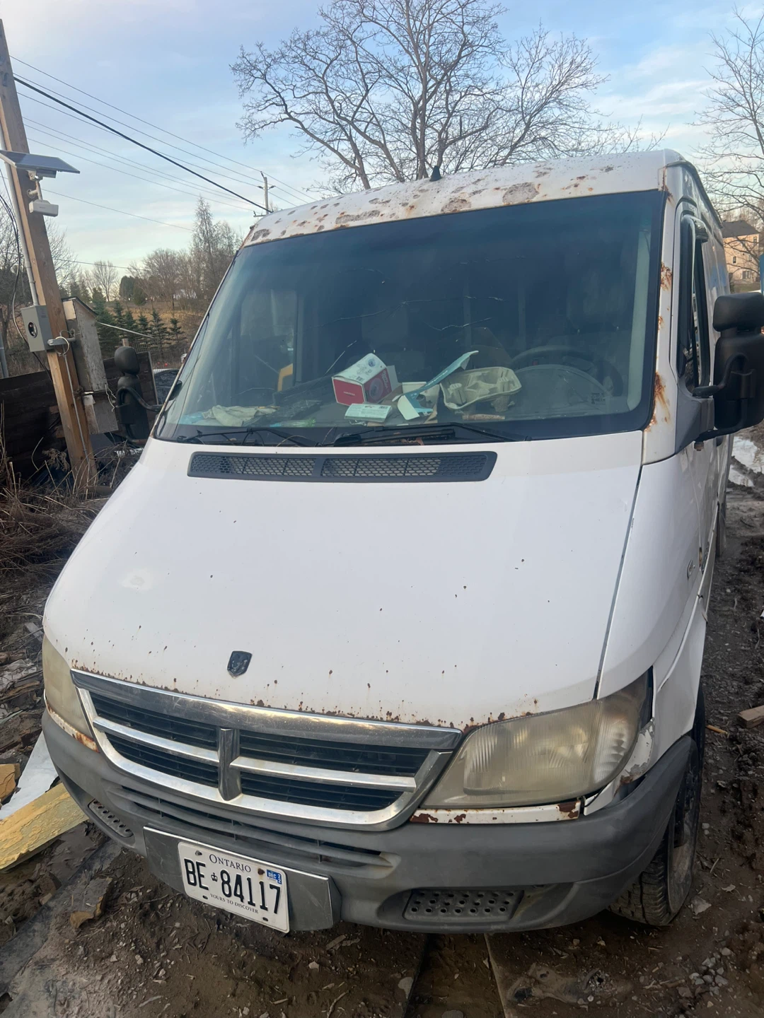 White Dodge Sprinter 2500 Cargo Van
