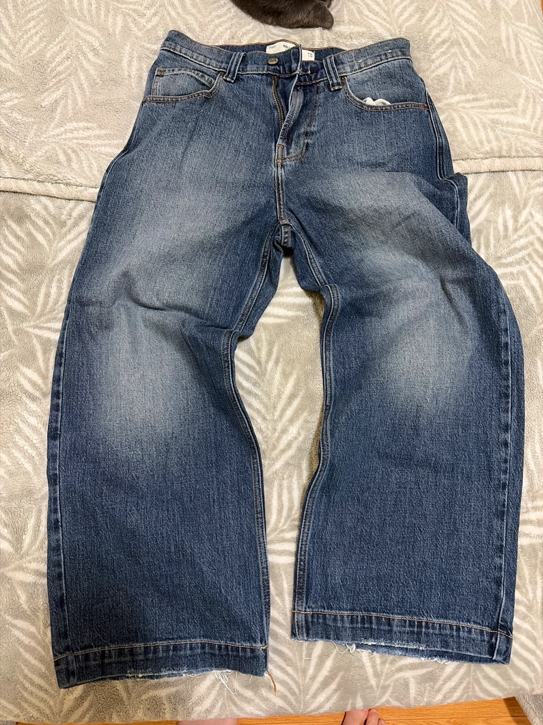 Hollister Men's baggy Fit Jeans - Blue Wash