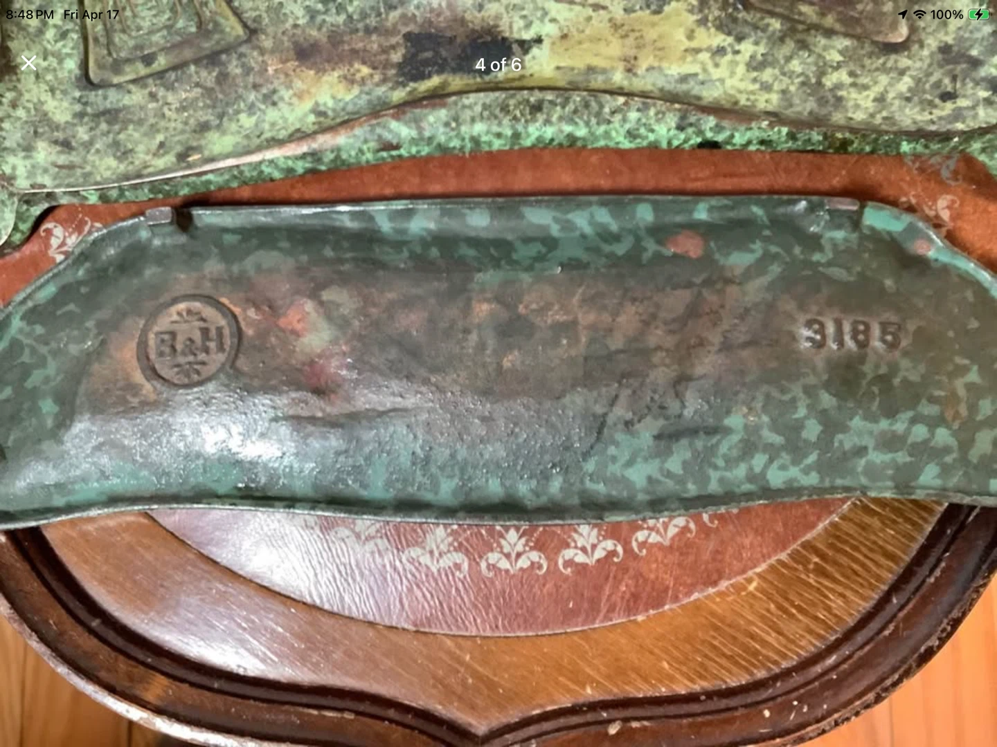 Antique Late 19th Century Bradley & Hubbard Patinated Inkwell 🐞 - photo 4