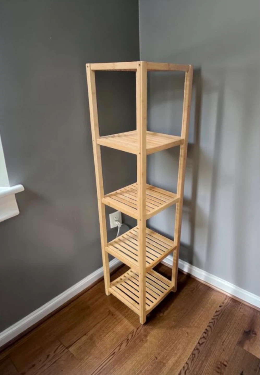 New 5 Tier Bamboo Boho Storage Display Shelf