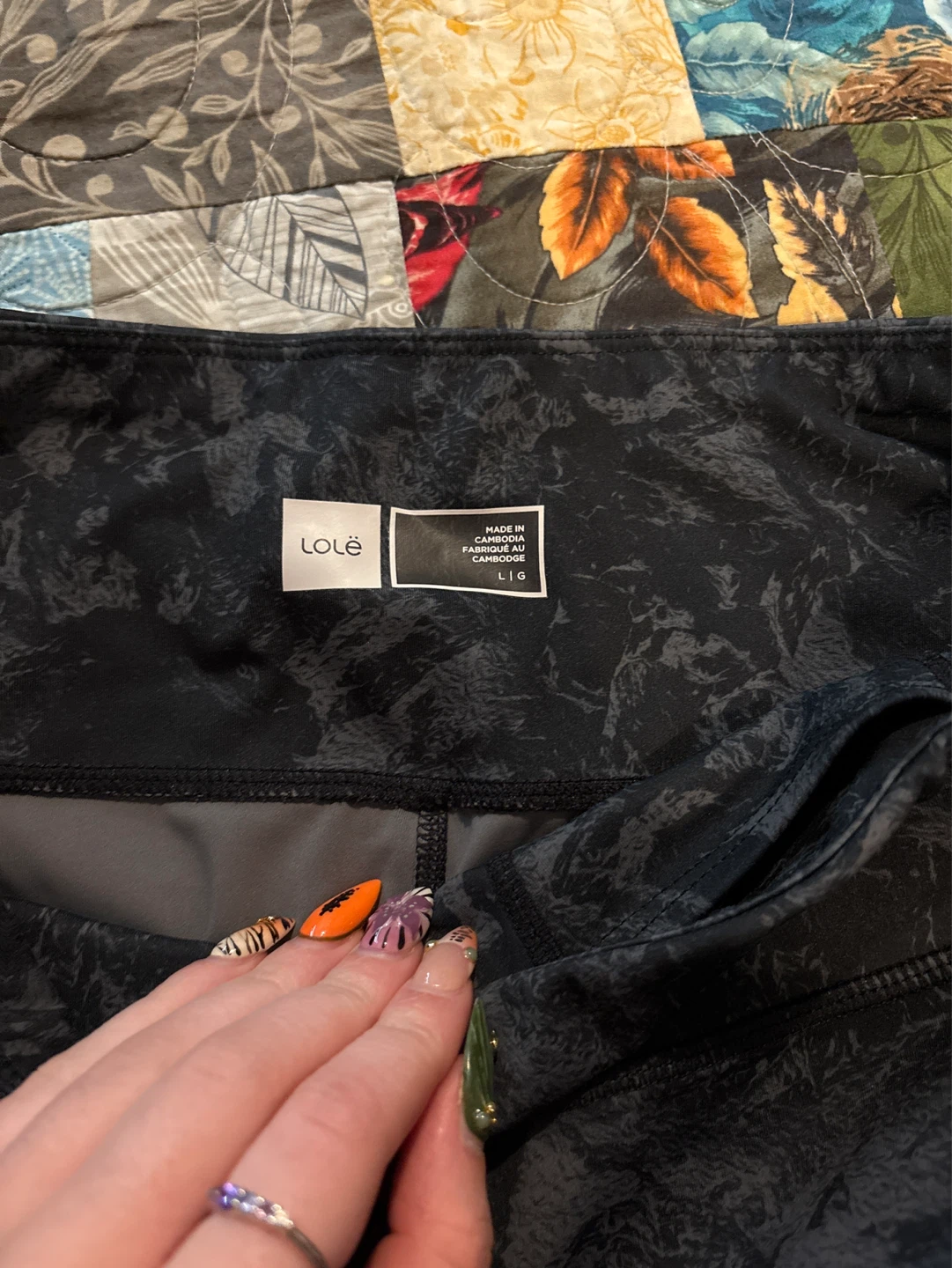 Lole Women's Leggings - Black Camo - Size L - photo 2