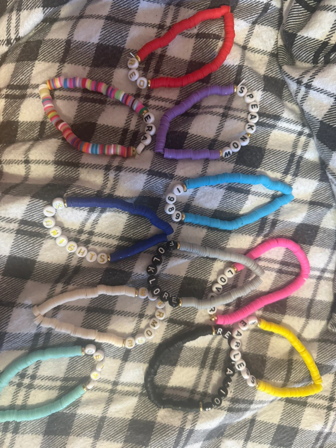 Handmade Beaded Bracelets with Words