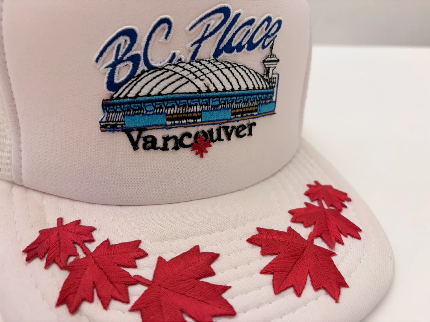 Vintage Retro Wilson BC Place Vancouver White Trucker Hat - photo 5