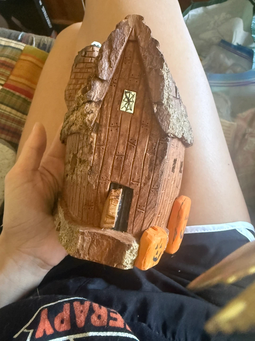 Miniature Halloween House Decor with Pumpkins