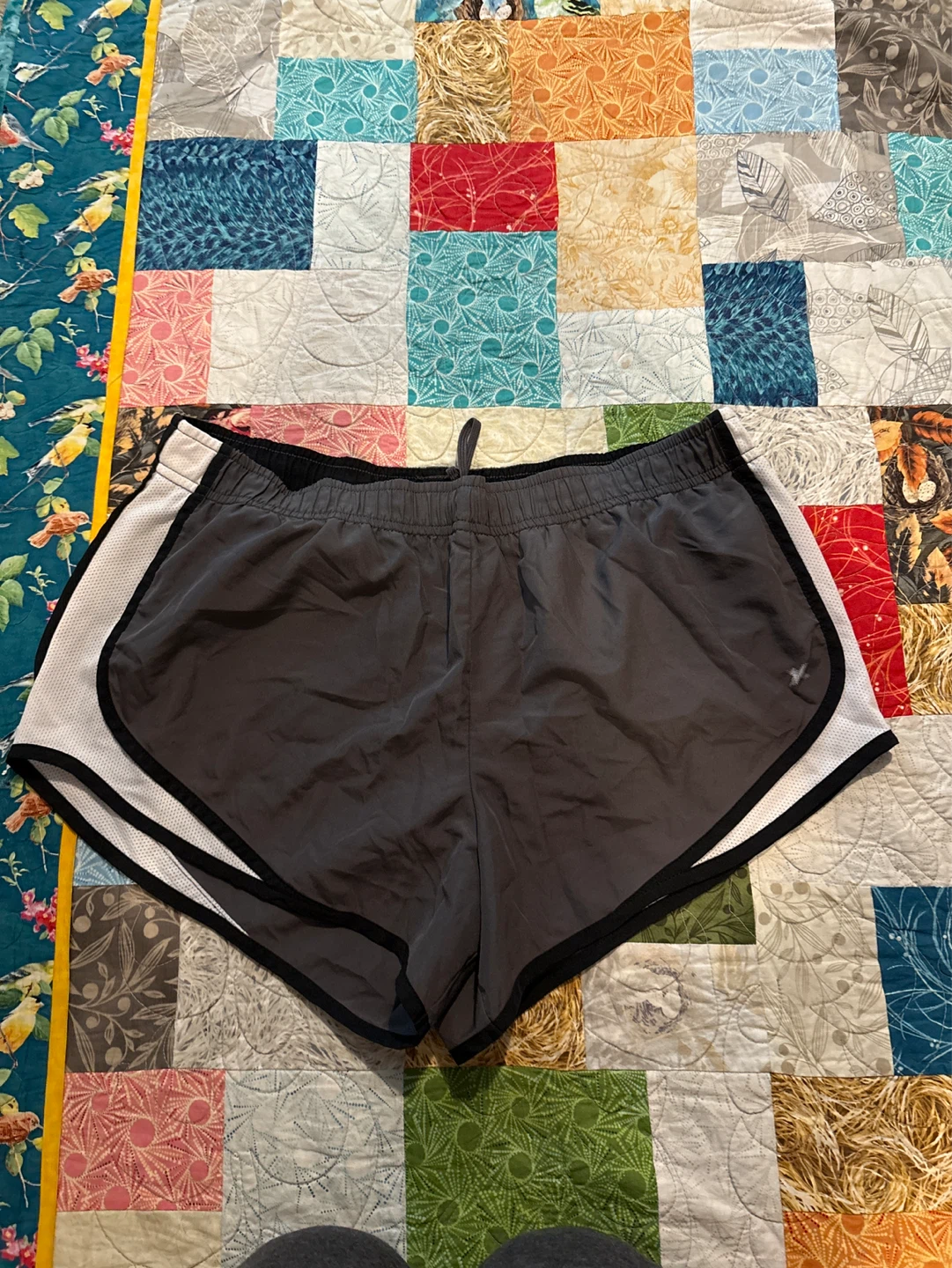 Active Running Shorts Grey with White Side Panel