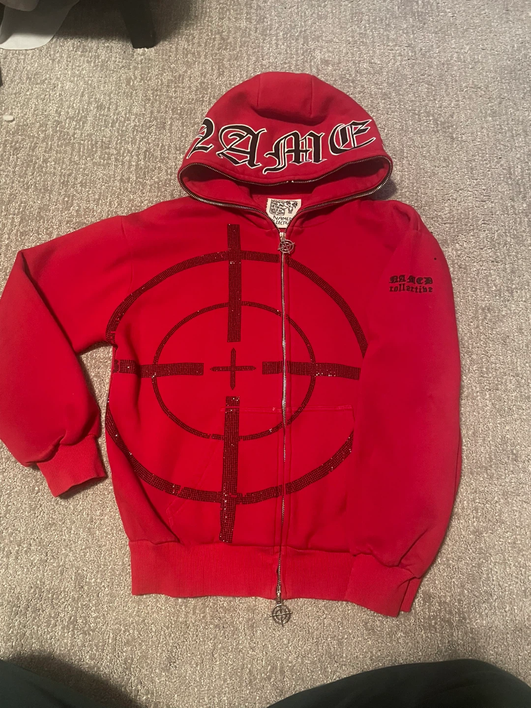 Red NAMED COLLECTIVE Zip-Up Hoodie - photo 5