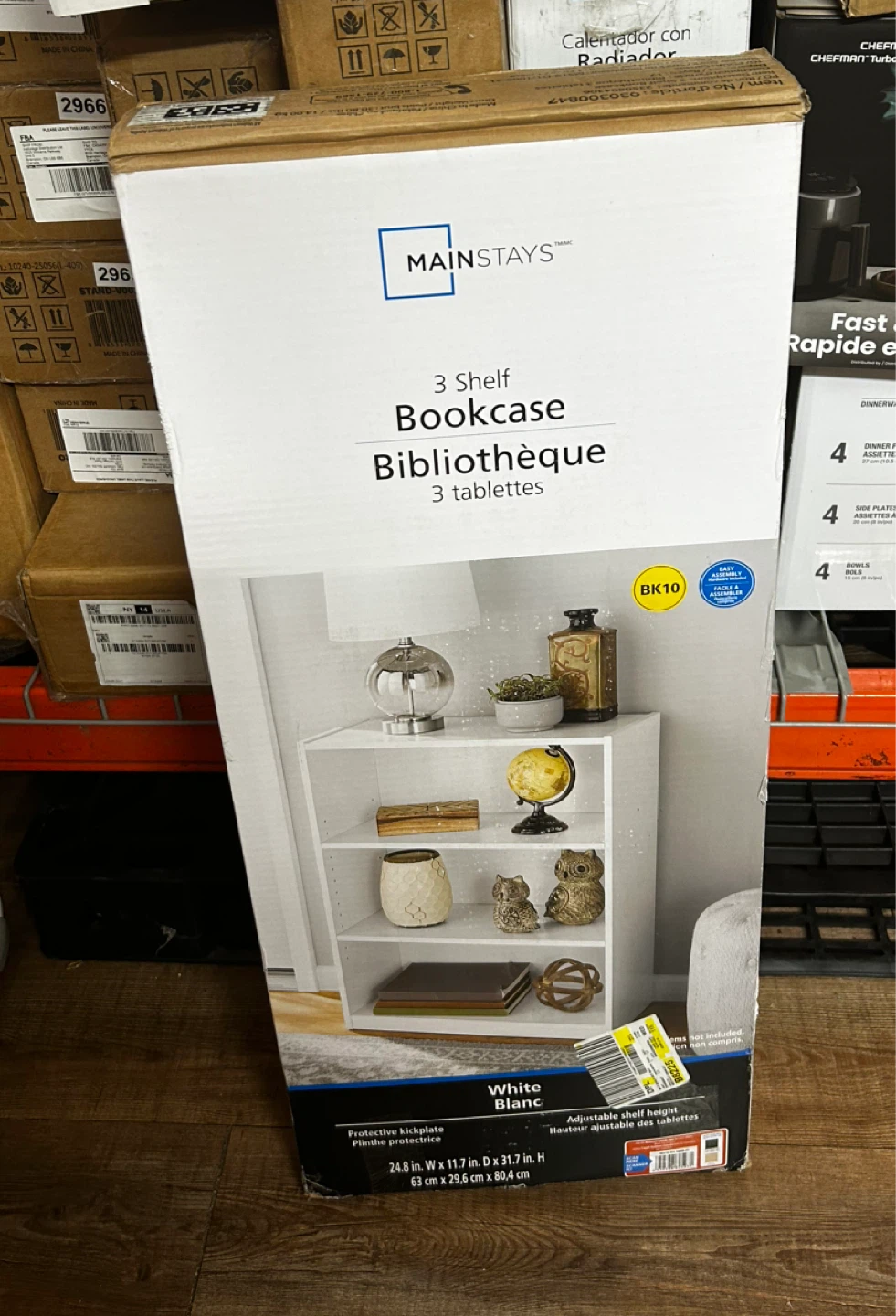 Mainstays 3 Shelf Bookcase White
