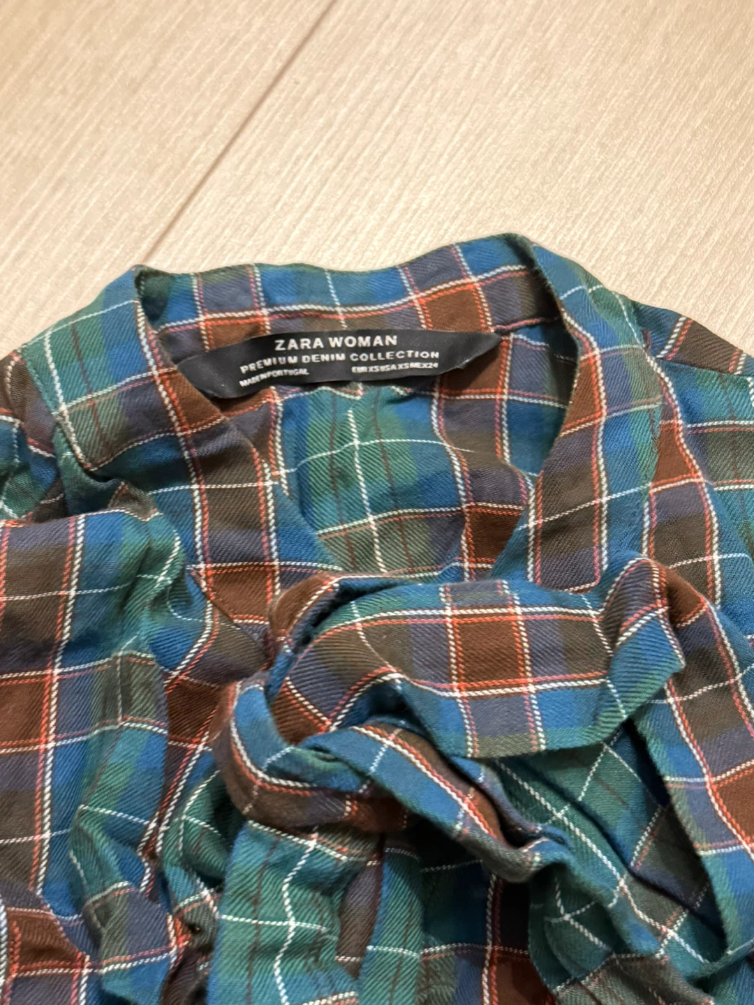 ZARA WOMAN Plaid Long Sleeve Shirt Dress - photo 2