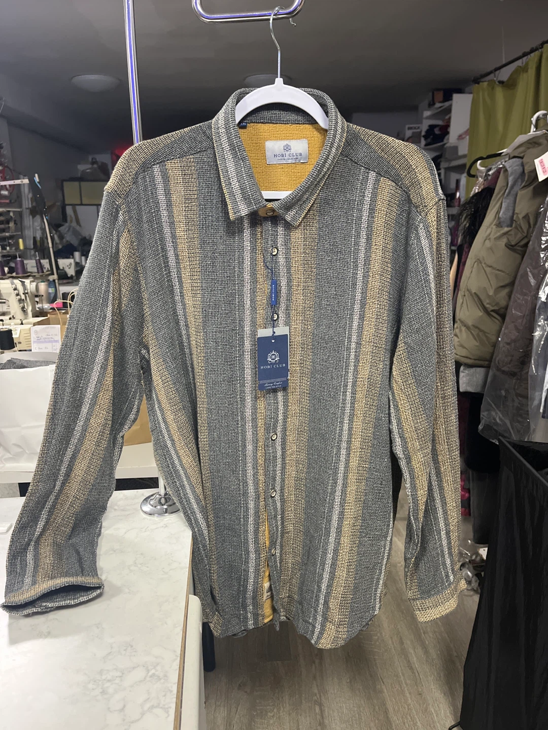 Hobi Club Long Sleeve Button-Up Shirt - Size XXL
