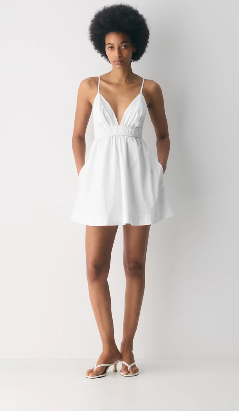 Babaton White Mini Dress Size M - photo 2