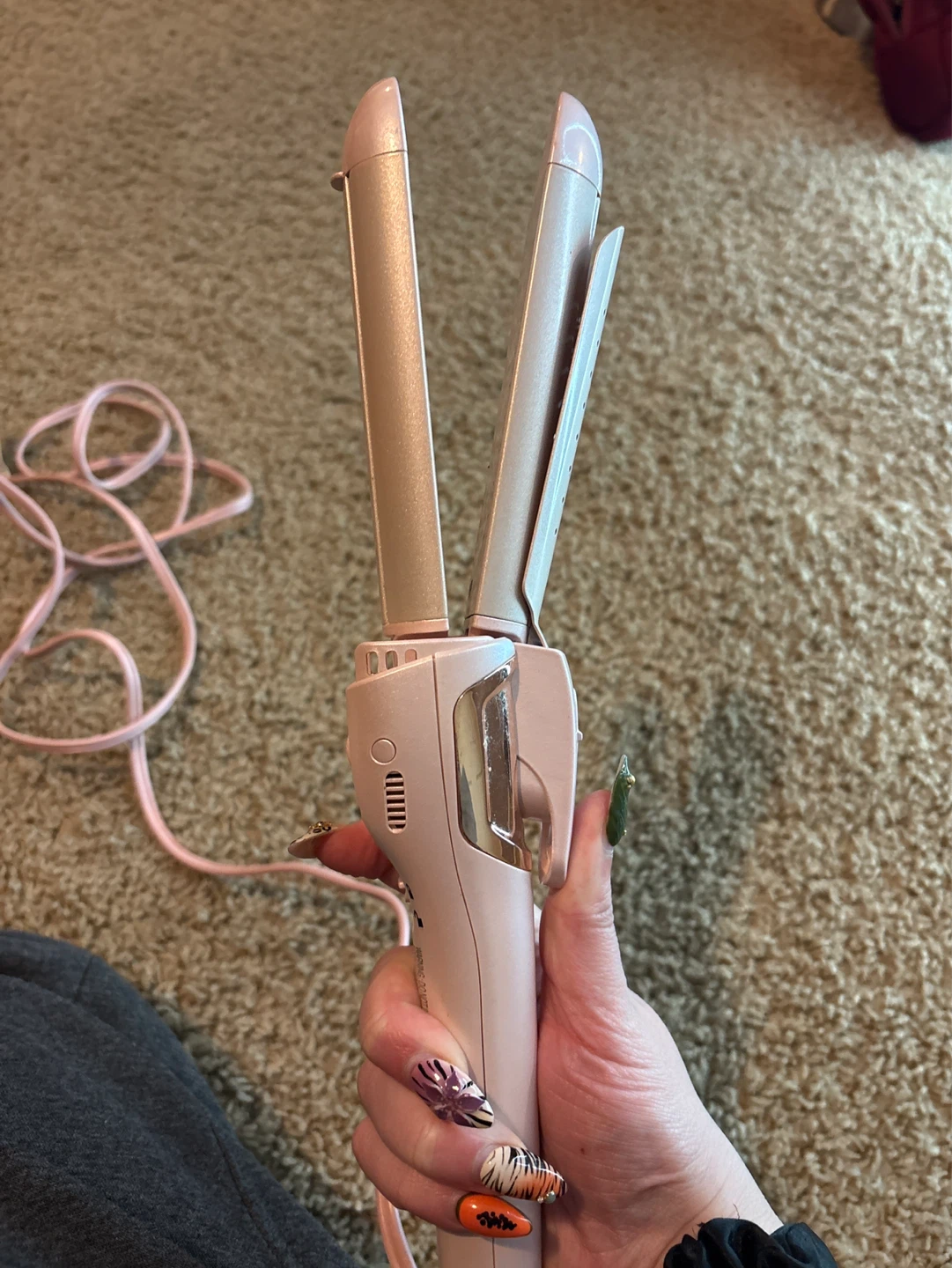 Smooth Wrap Pink Hair Curling/Straightening Duo Iron - photo 3