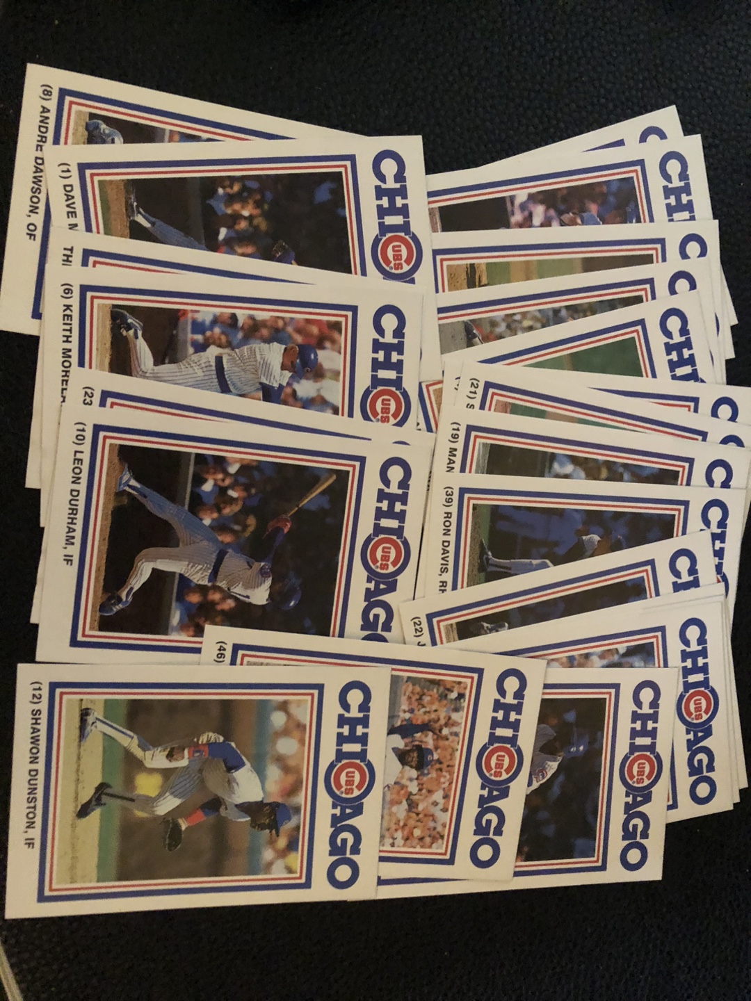 1987 Chicago Cubs Baseball Cards Lot