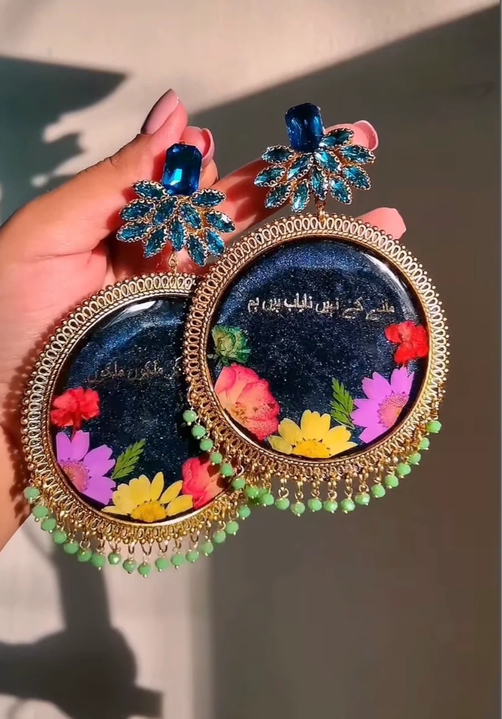 Resin Jhumkay Earrings-can be customized