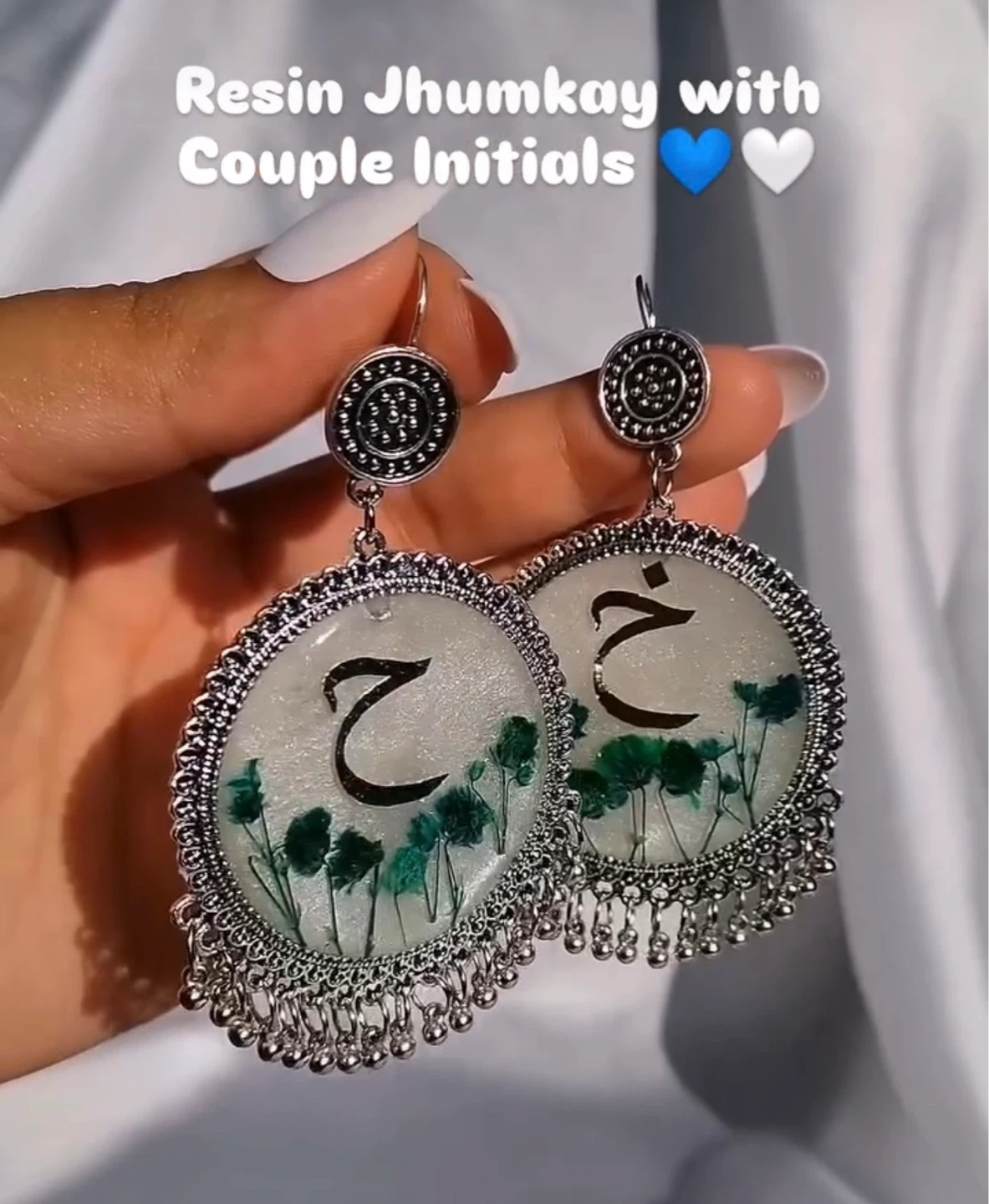 Resin Jhumkay Earrings-can be customized - photo 2
