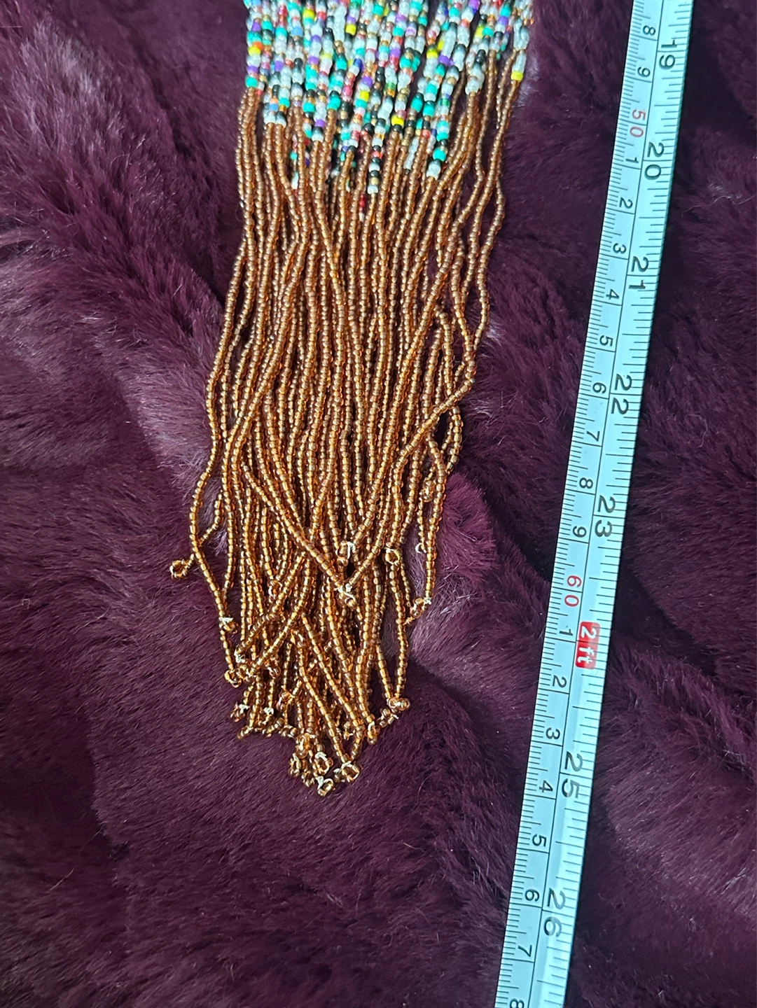 Handmade Beaded Fringe Necklace - photo 2