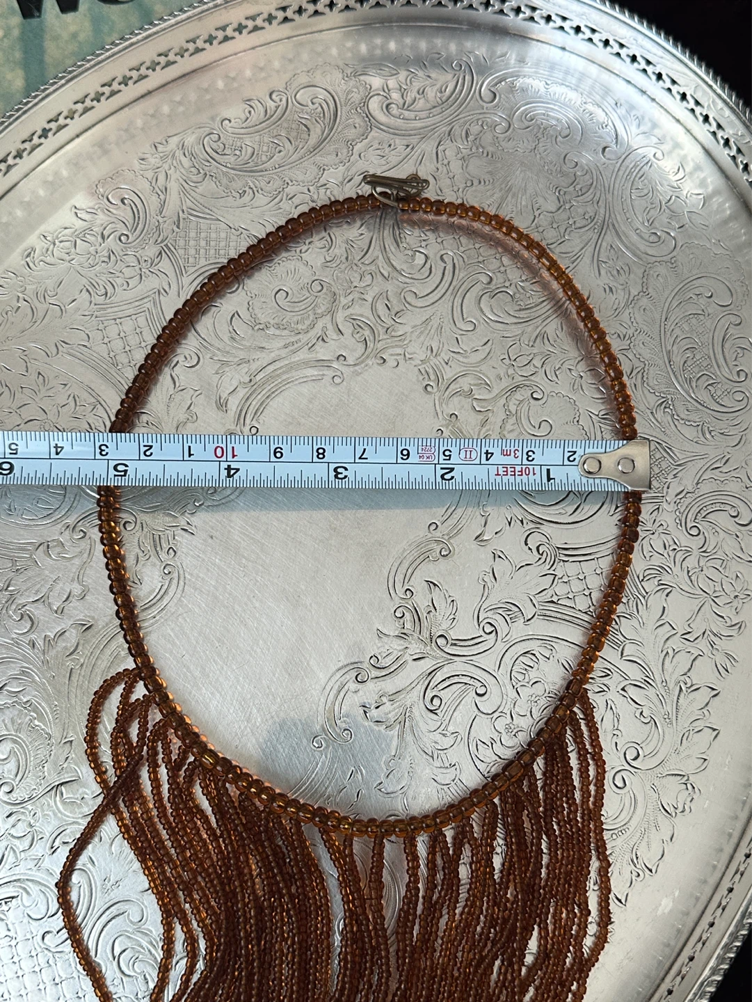 Handmade Beaded Fringe Necklace - photo 5