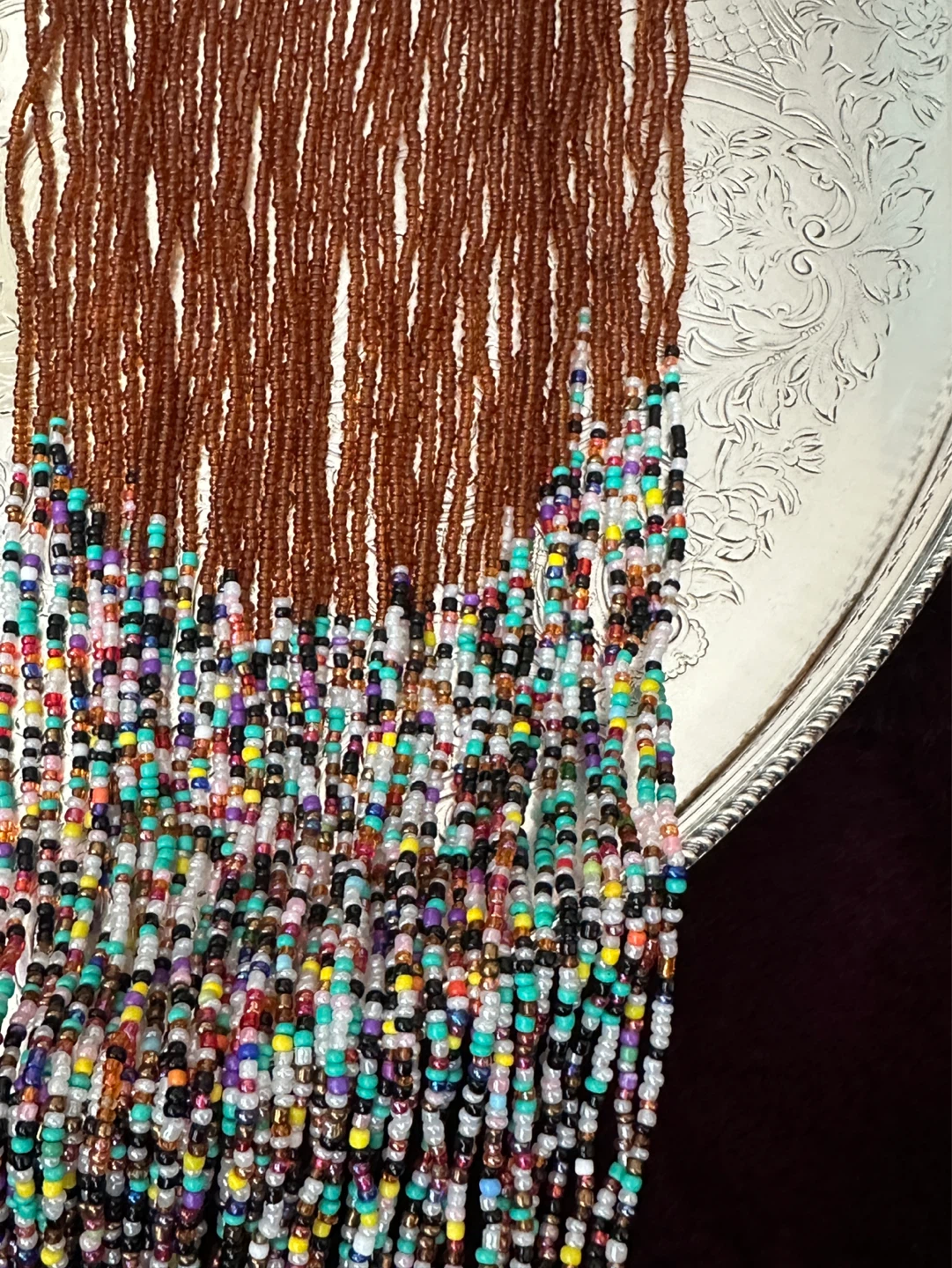Handmade Beaded Fringe Necklace - photo 3