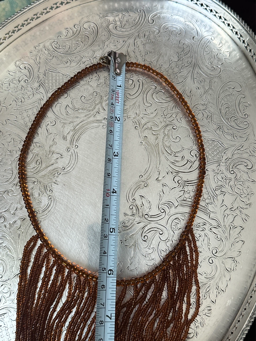 Handmade Beaded Fringe Necklace - photo 4