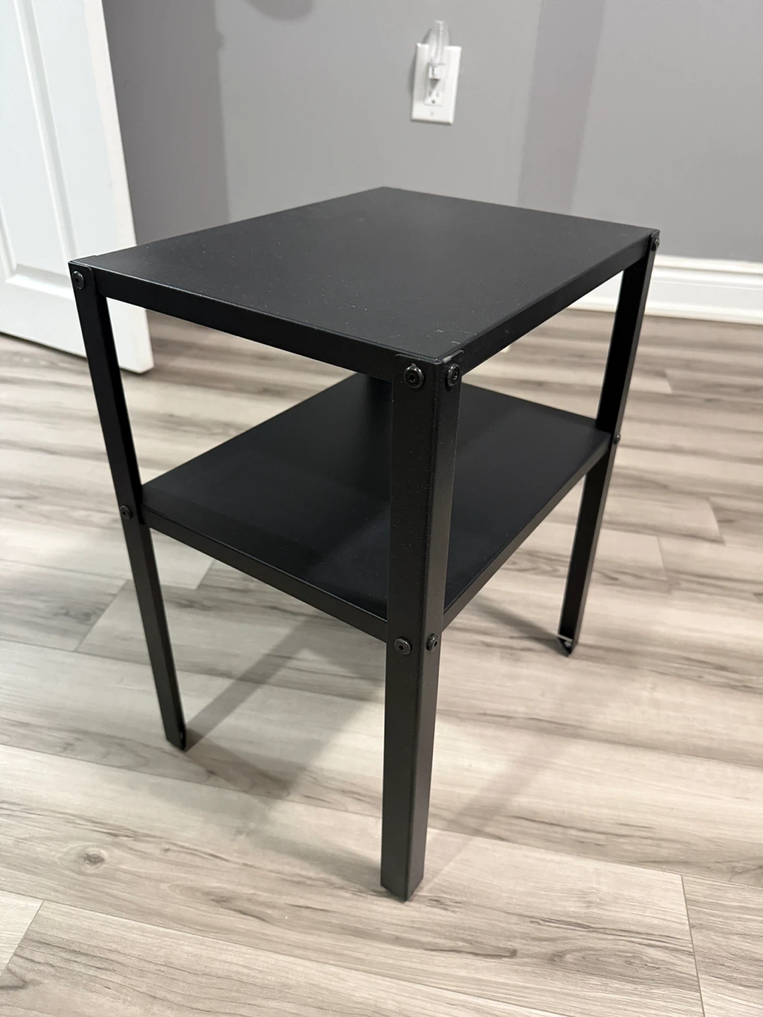 Black 2-Tier Side Table
