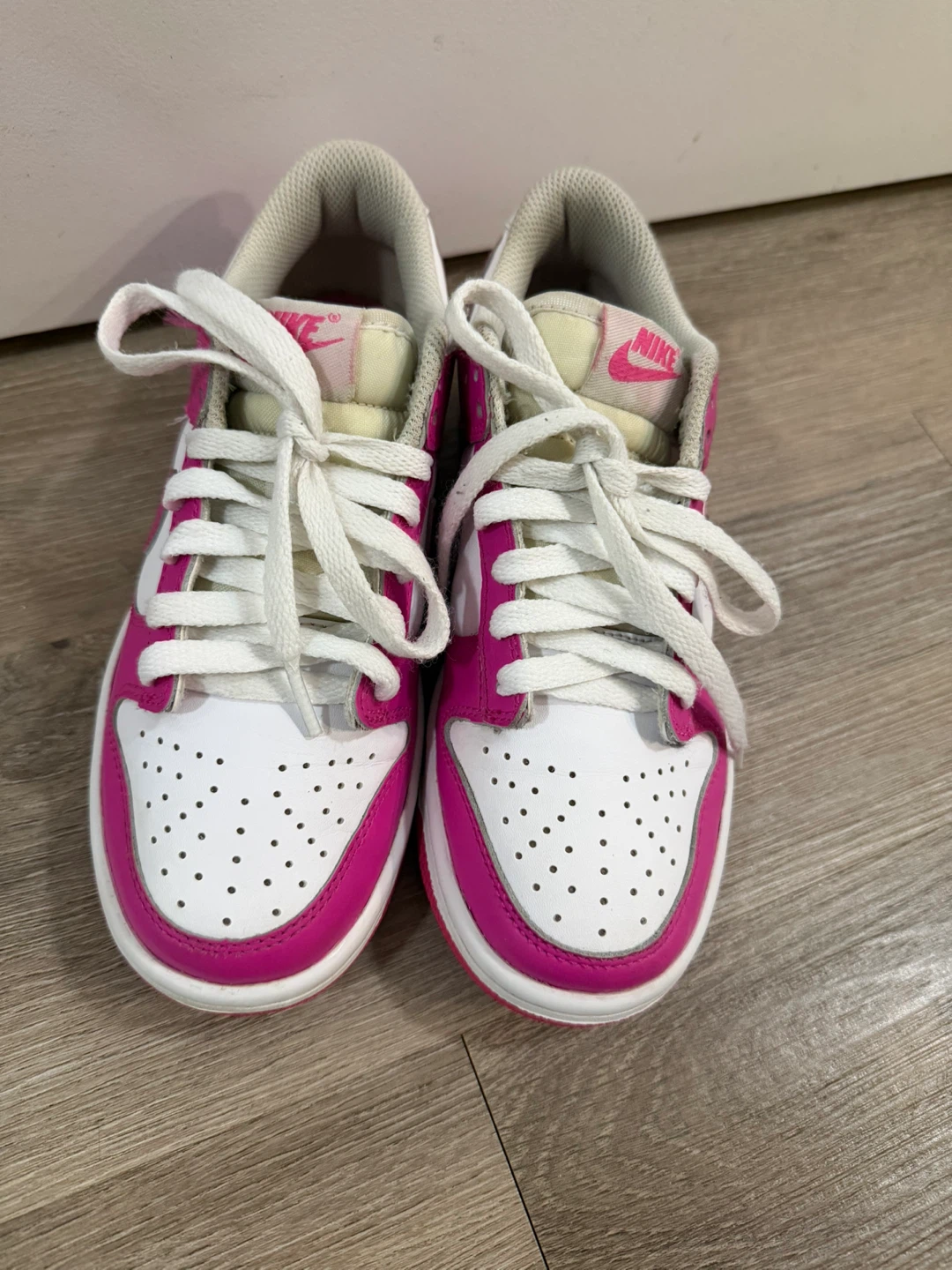Nike Dunk Low White Pink Youth Sneakers - photo 3