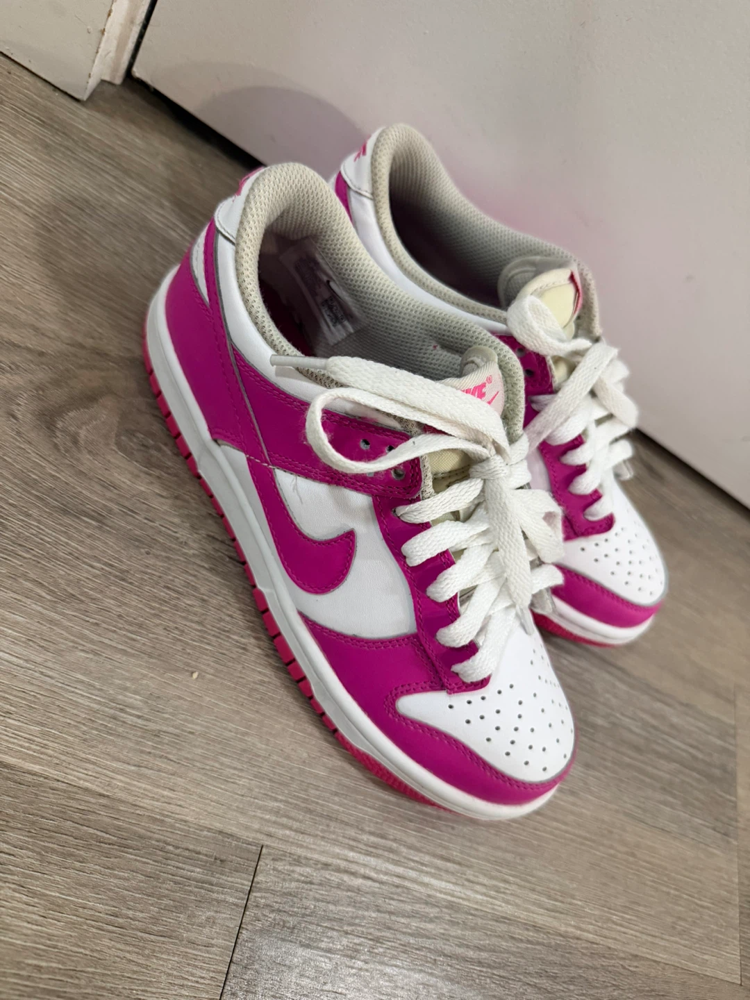 Nike Dunk Low White Pink Youth Sneakers - photo 2