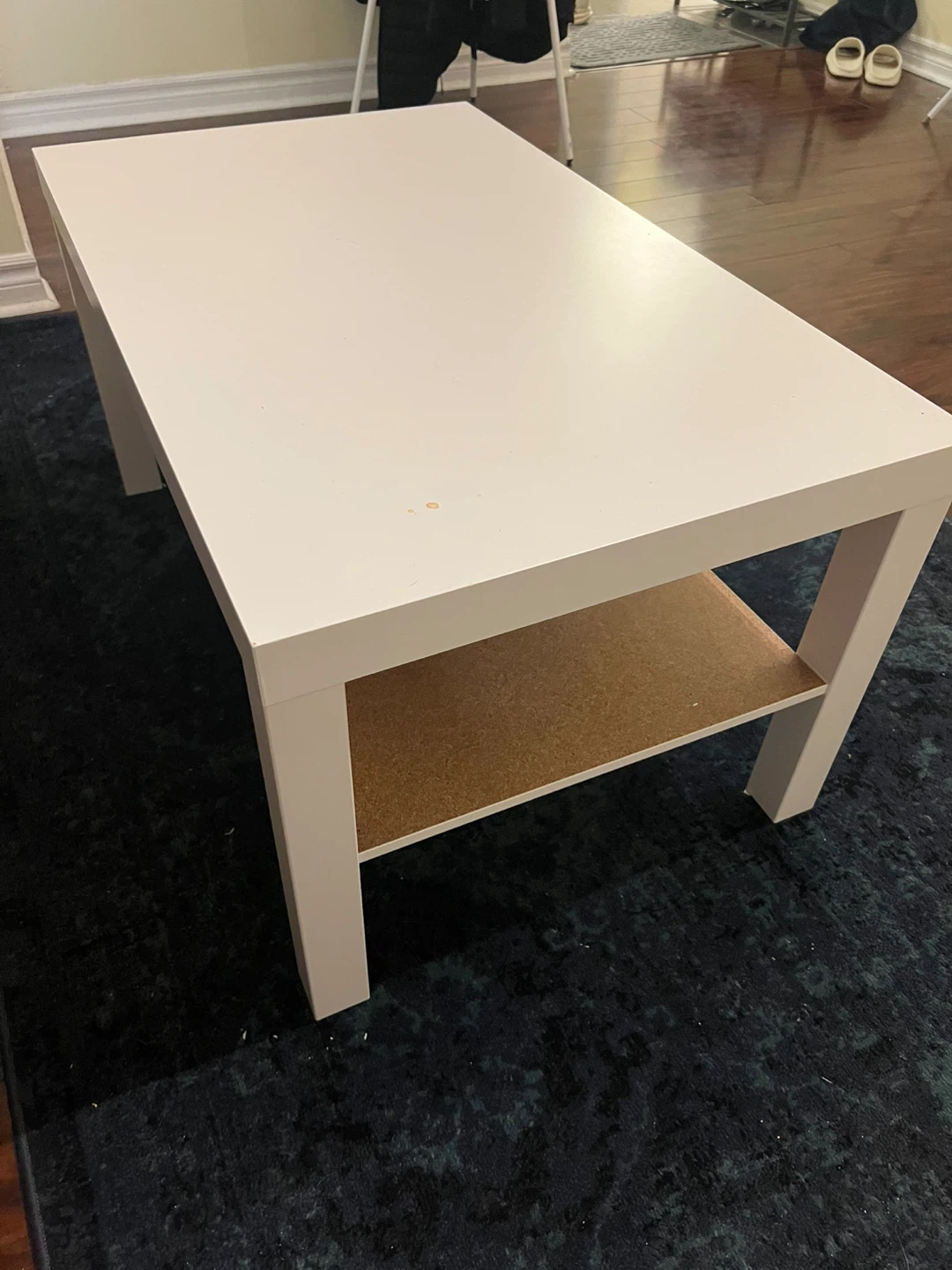 White Coffee Table with Shelf - photo 2