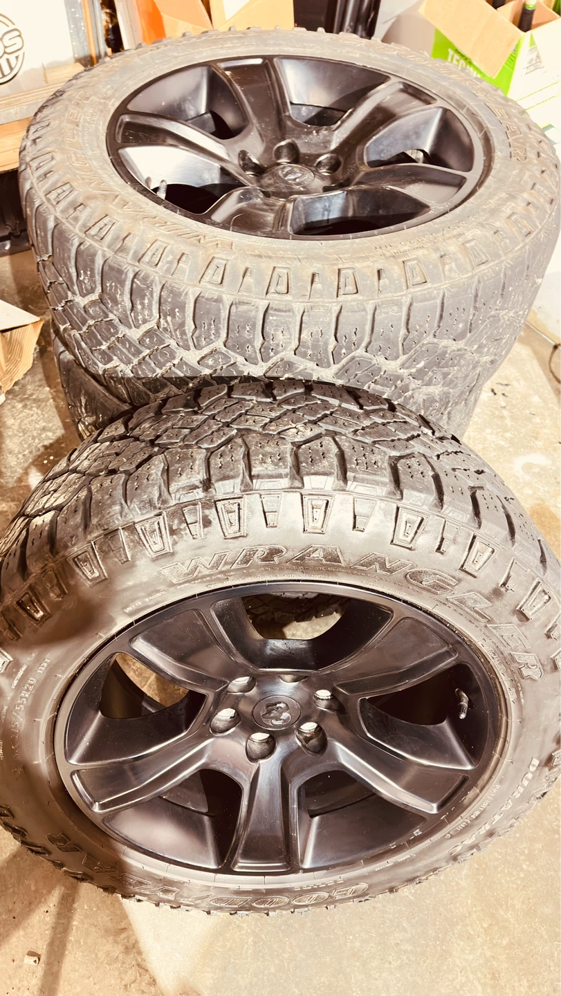 Set of rims with tires in very good condition
