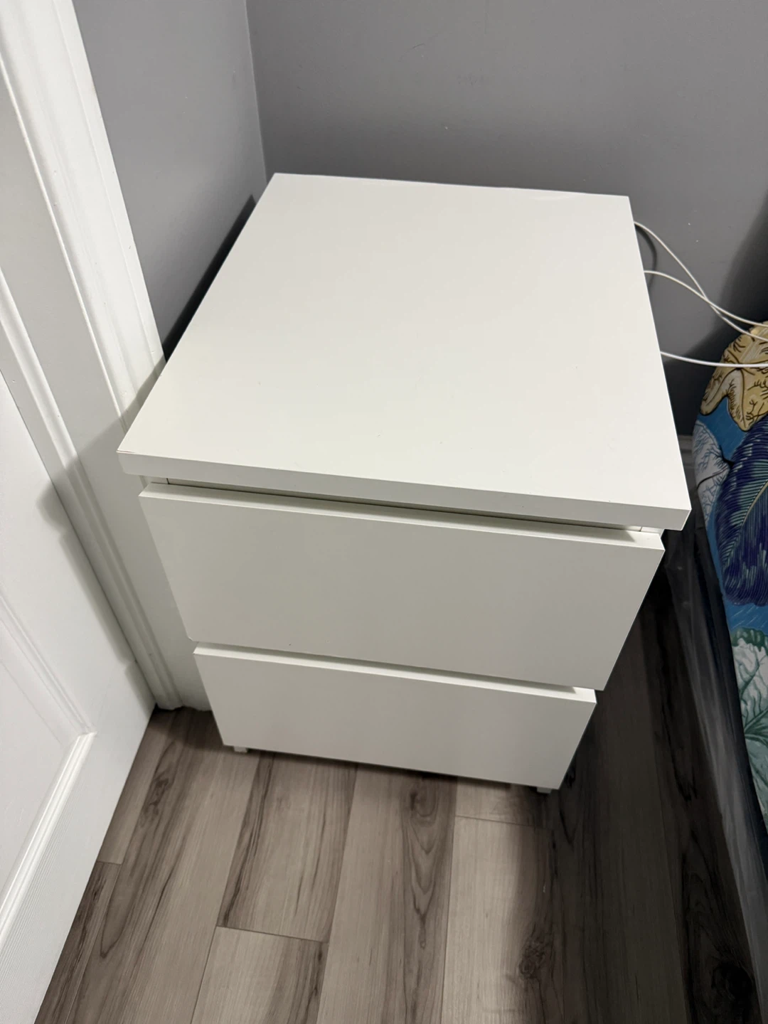 IKEA STORKLINTA White Nightstand with 2 Drawers - photo 4