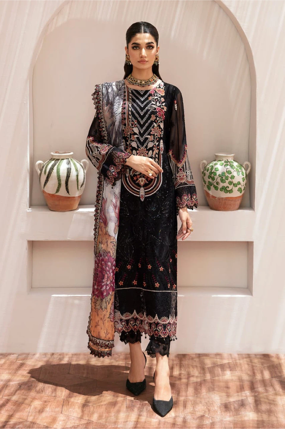Embroidered Lawn Suit with Dupatta