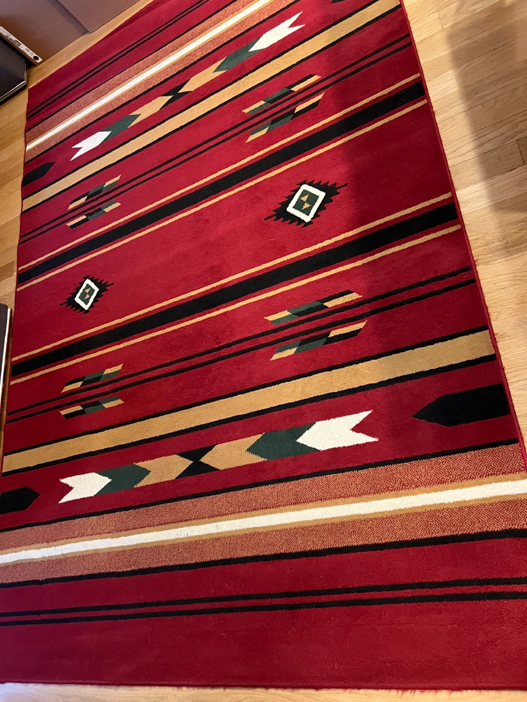 Southwestern Style Area Rug - Red and Tan
