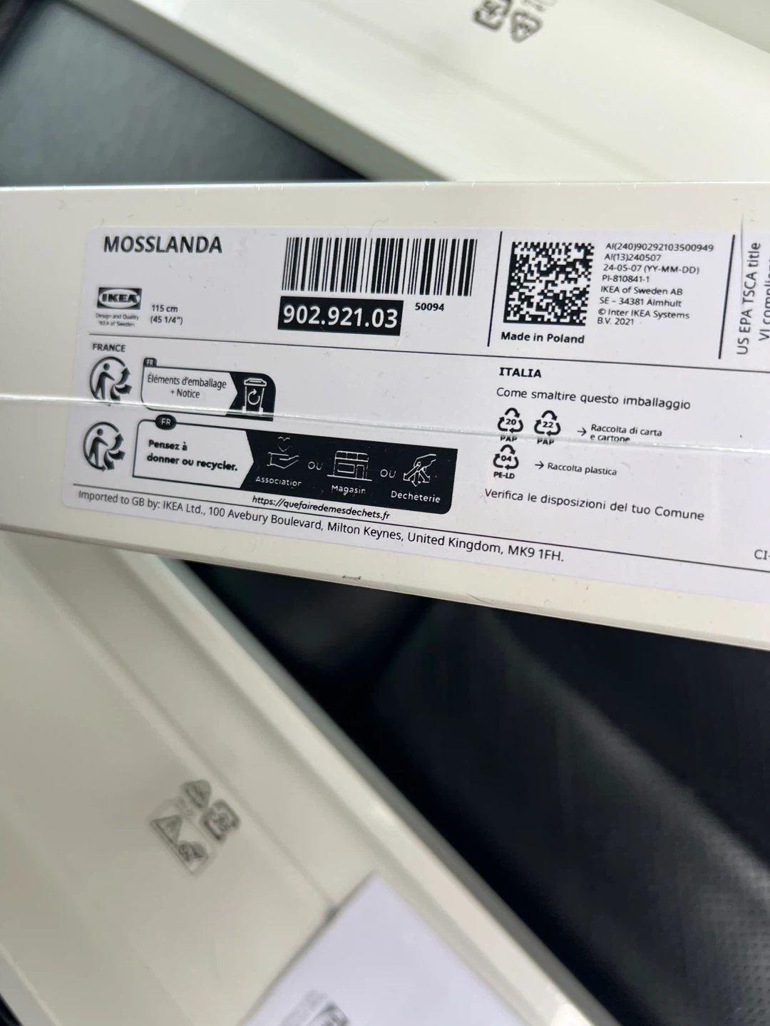 IKEA MOSSLANDA Picture Ledges (2x 115cm, 1x 55cm) White - photo 2