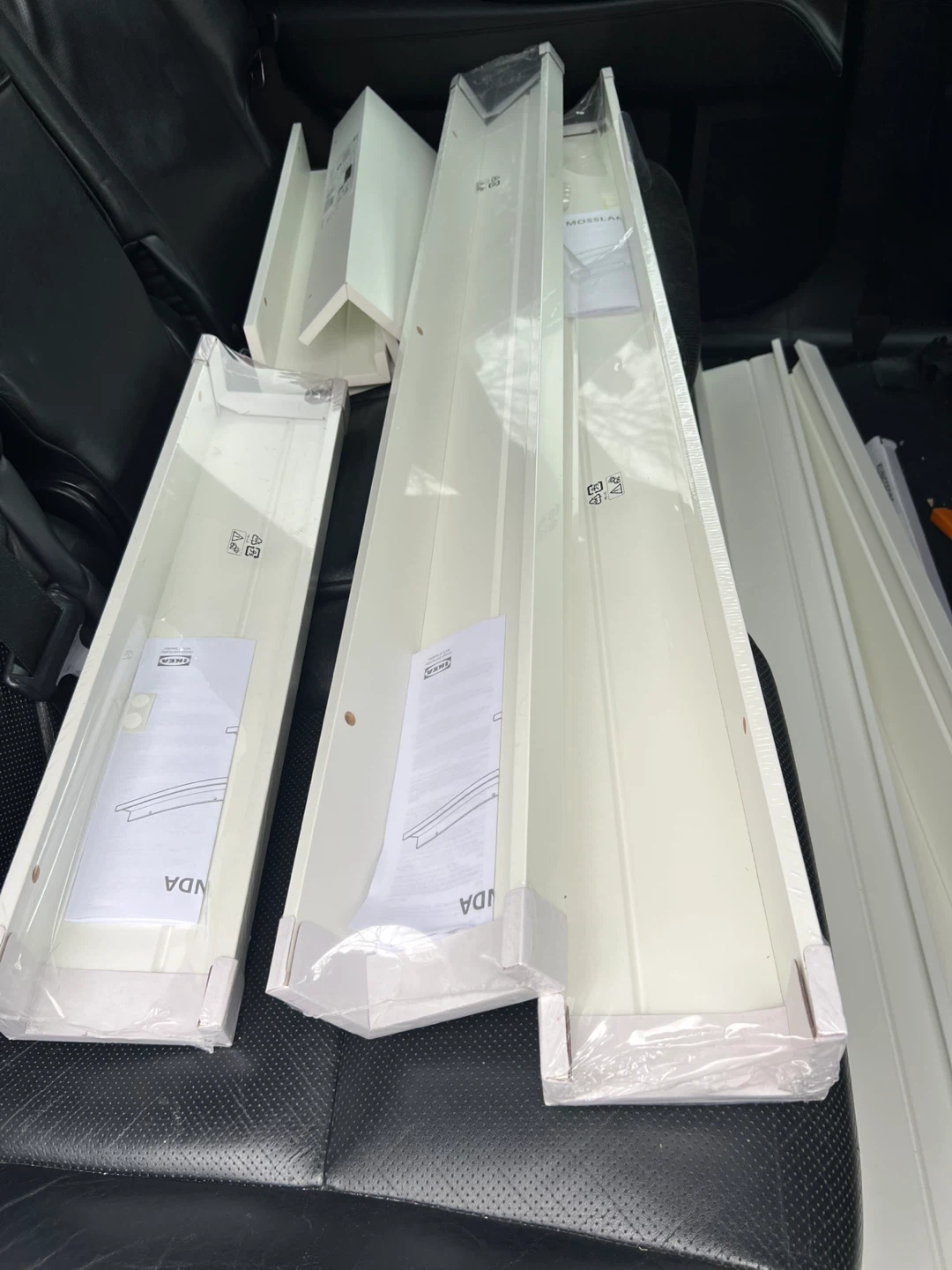 IKEA MOSSLANDA Picture Ledges (2x 115cm, 1x 55cm) White
