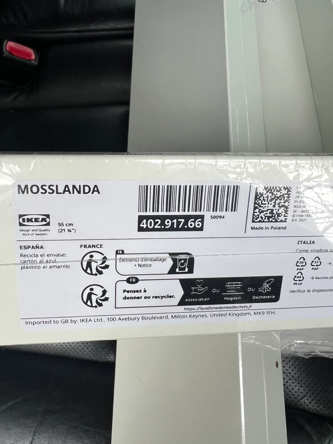 IKEA MOSSLANDA Picture Ledges (2x 115cm, 1x 55cm) White - photo 3