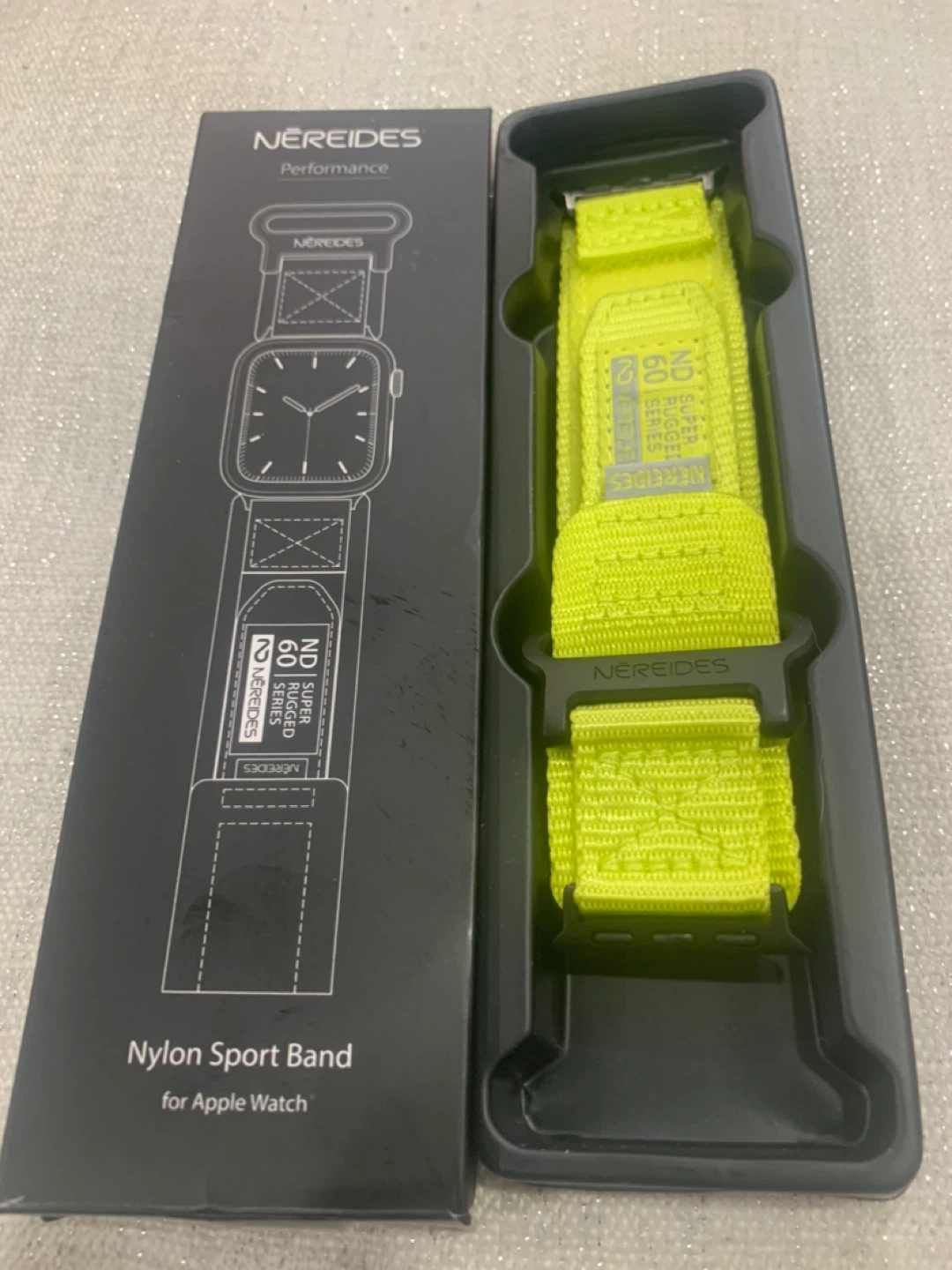 NEREIDES Nylon Sport Band for Apple Watch - Fluorescent Green, - photo 5