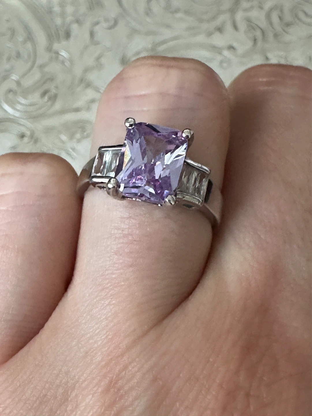 Sterling Silver 925 Ring with lavender Stone - photo 2