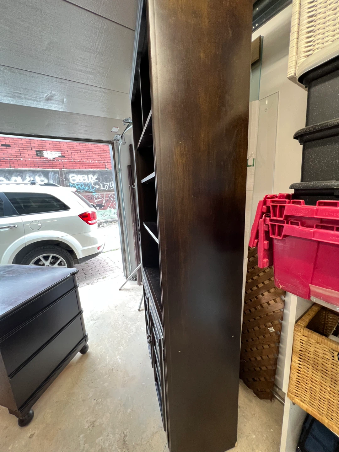 Young America Dark Wood Bookshelf with Cabinet - photo 2