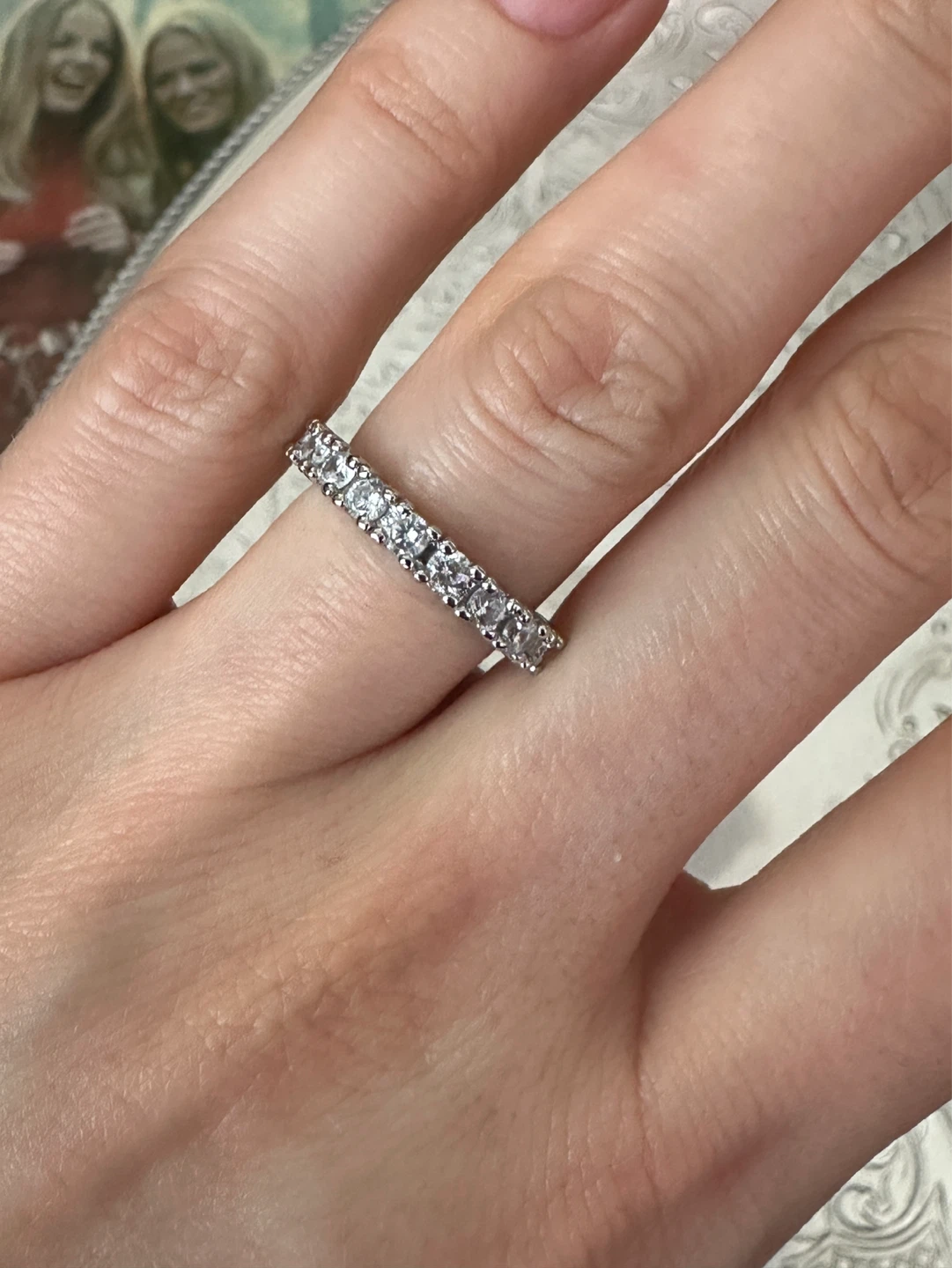 Sterling Silver 925 half Eternity Band Ring