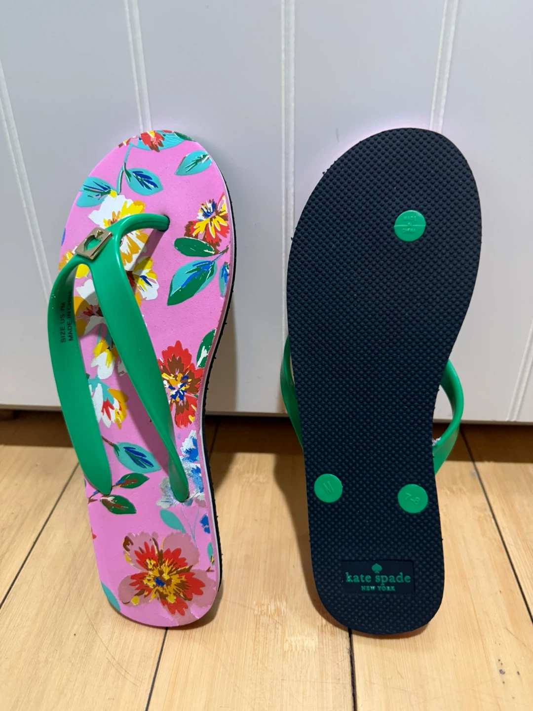 Kate Spade Pink Floral Flip Flops - Size US 7M - photo 2
