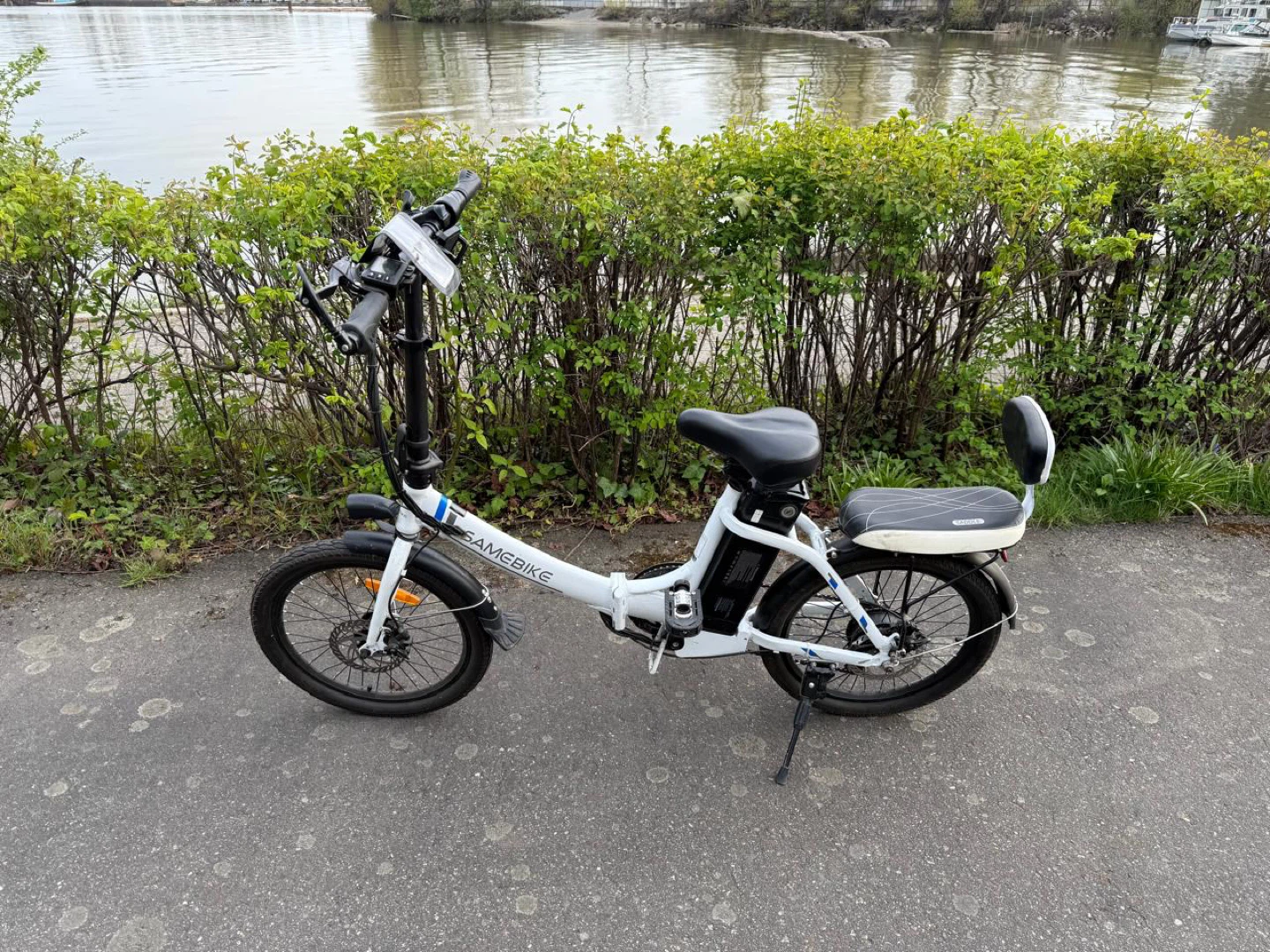 SAMEBIKE Folding Electric Bike - White