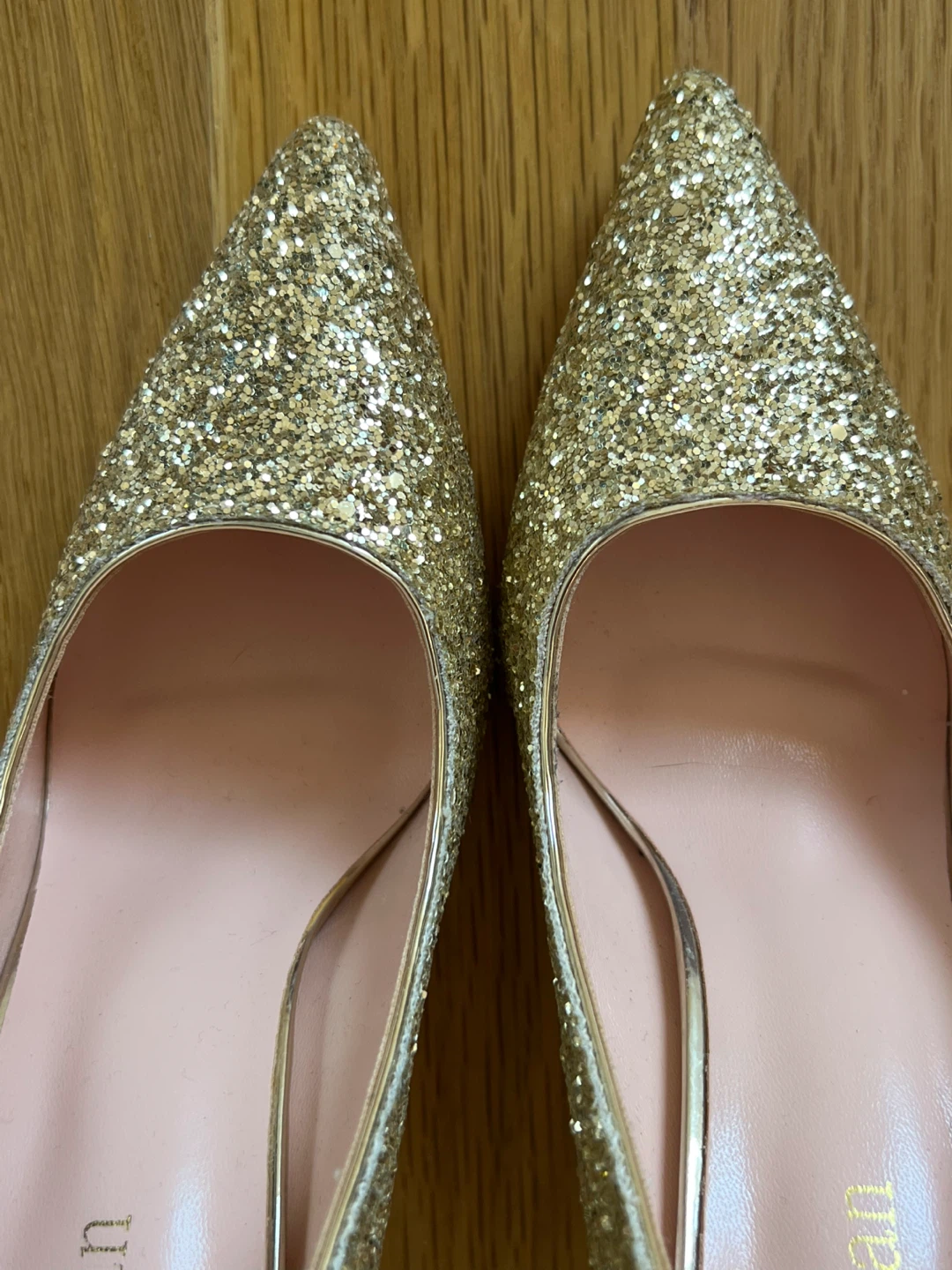 Sparkly Gold Glitter Stiletto Heels - Size 37 - photo 3