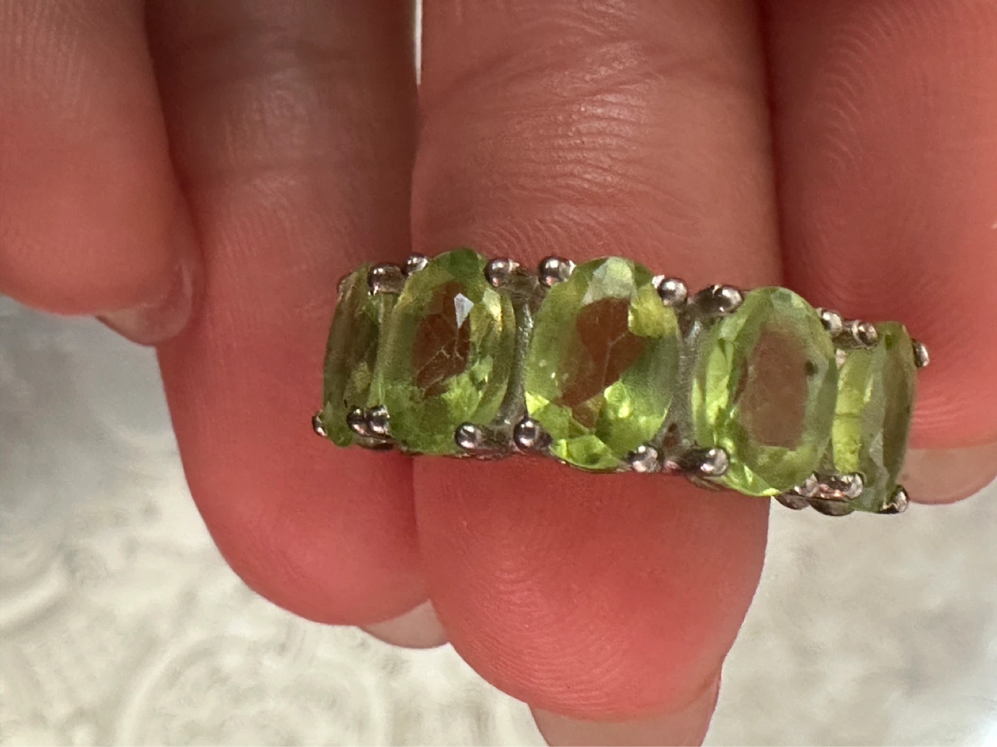 Sterling Silver Peridot Ring size 5 - photo 5