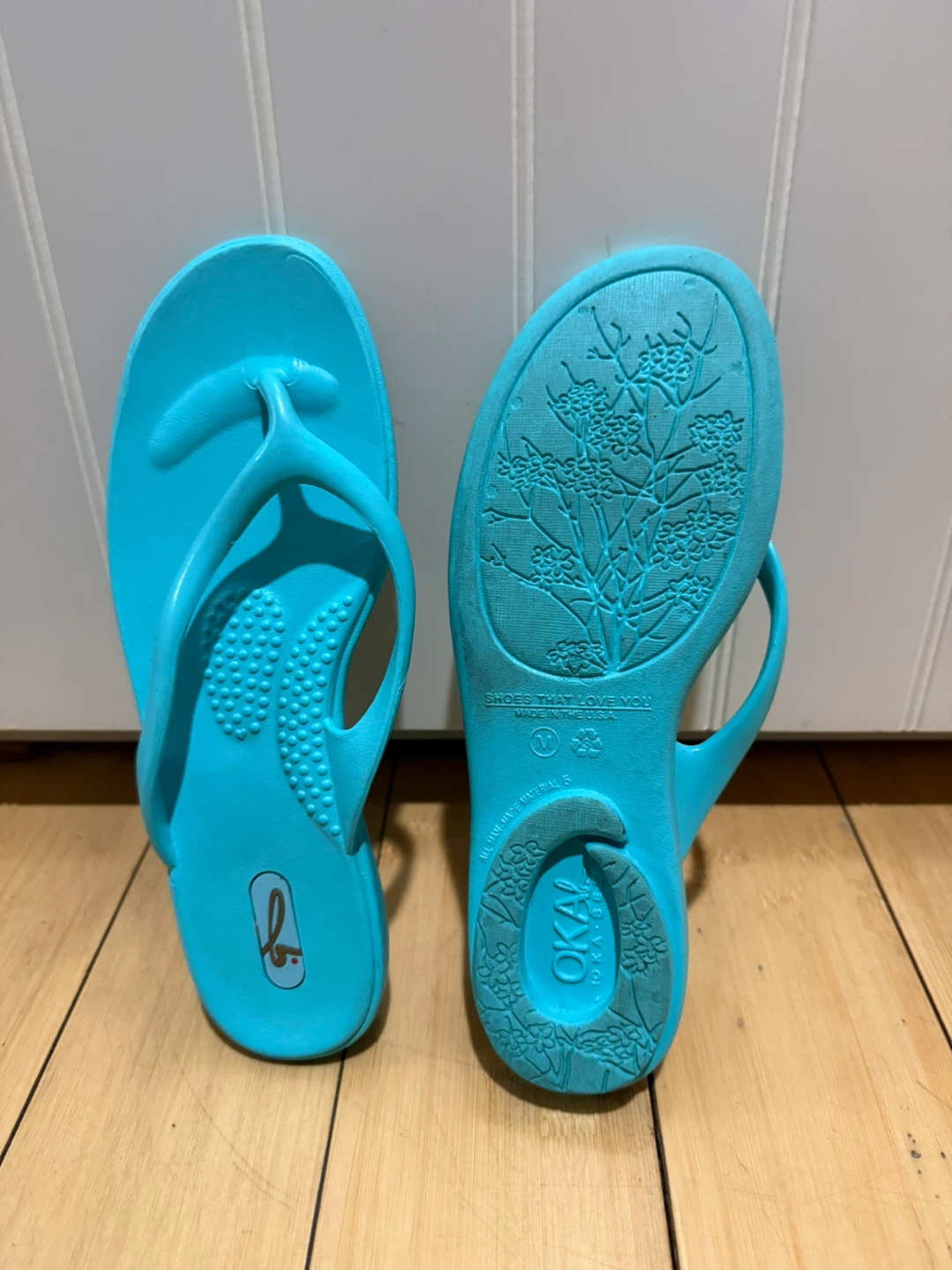 OOFOS Teal Flip Flops - photo 3
