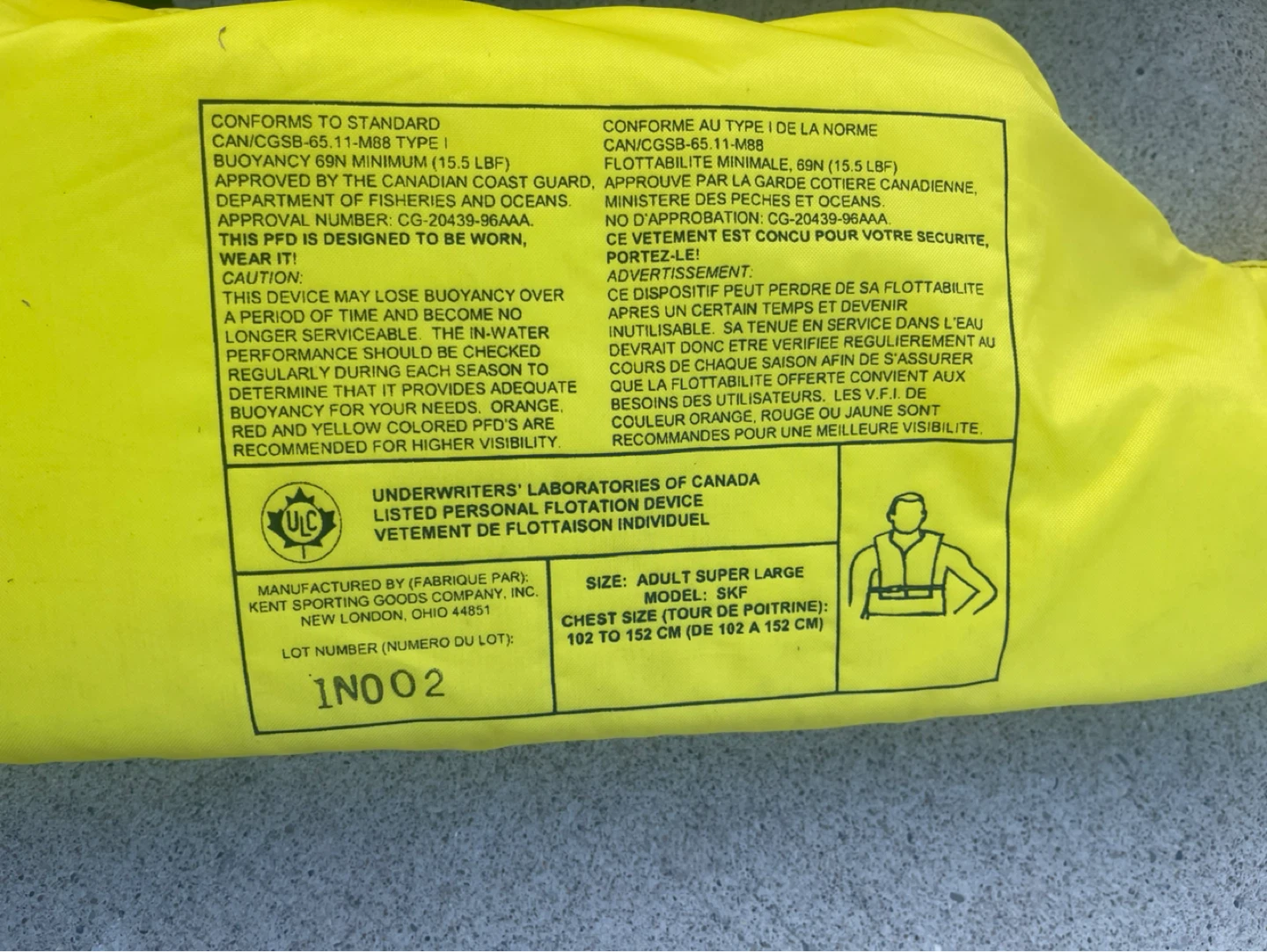 Adult Super Large SKF Life Jacket - photo 2