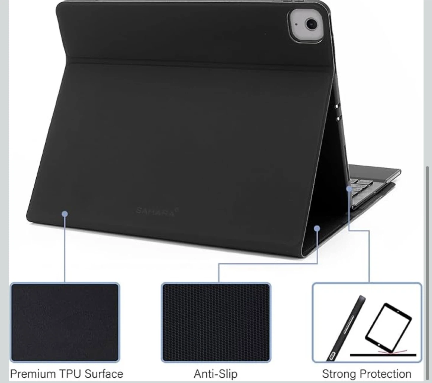 SAHARA Keyboard Case w/ Track Pad for iPad Air 13"-Black - photo 3