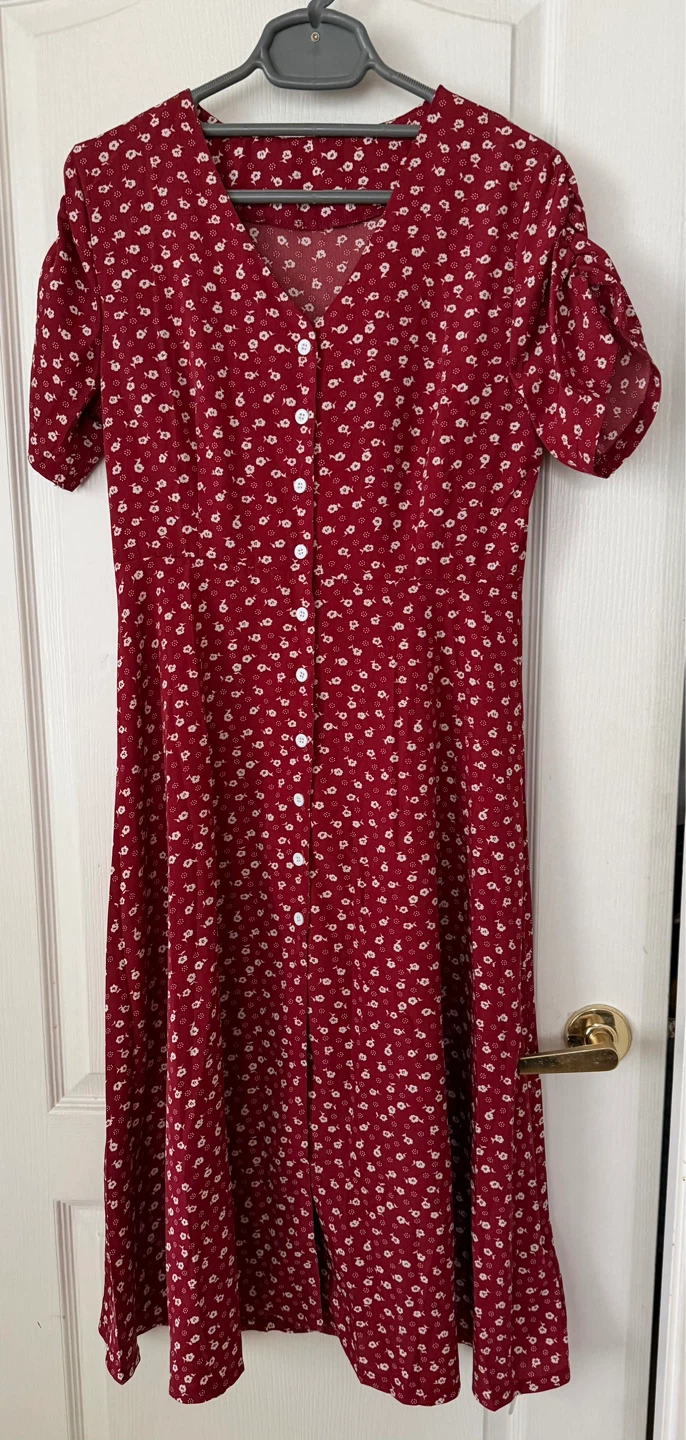 Floral Print Button-Up Midi Dress - photo 2