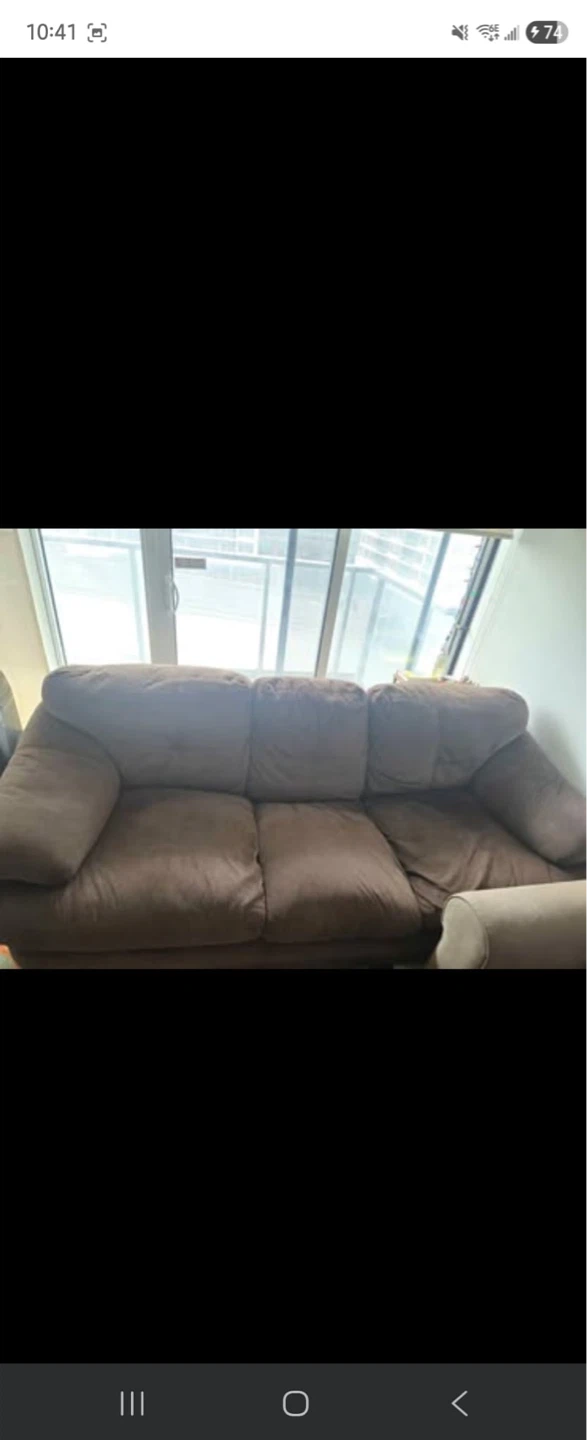 Brown Suede Couch