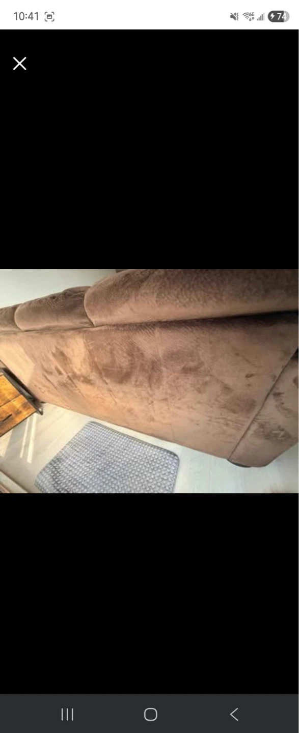 Brown Suede Couch - photo 3